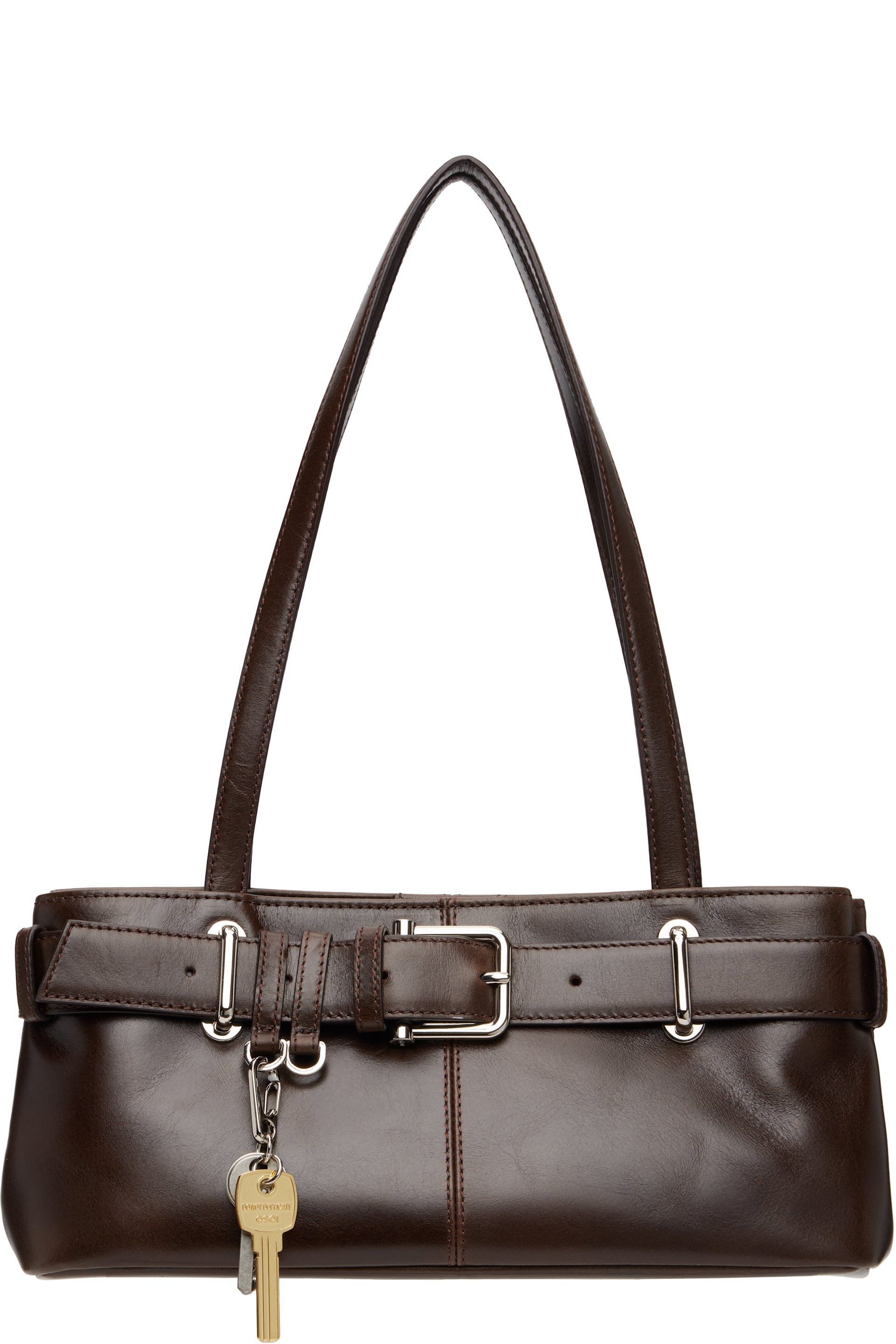 OSOI - Mini sac porté épaule brun à boucle Brocle