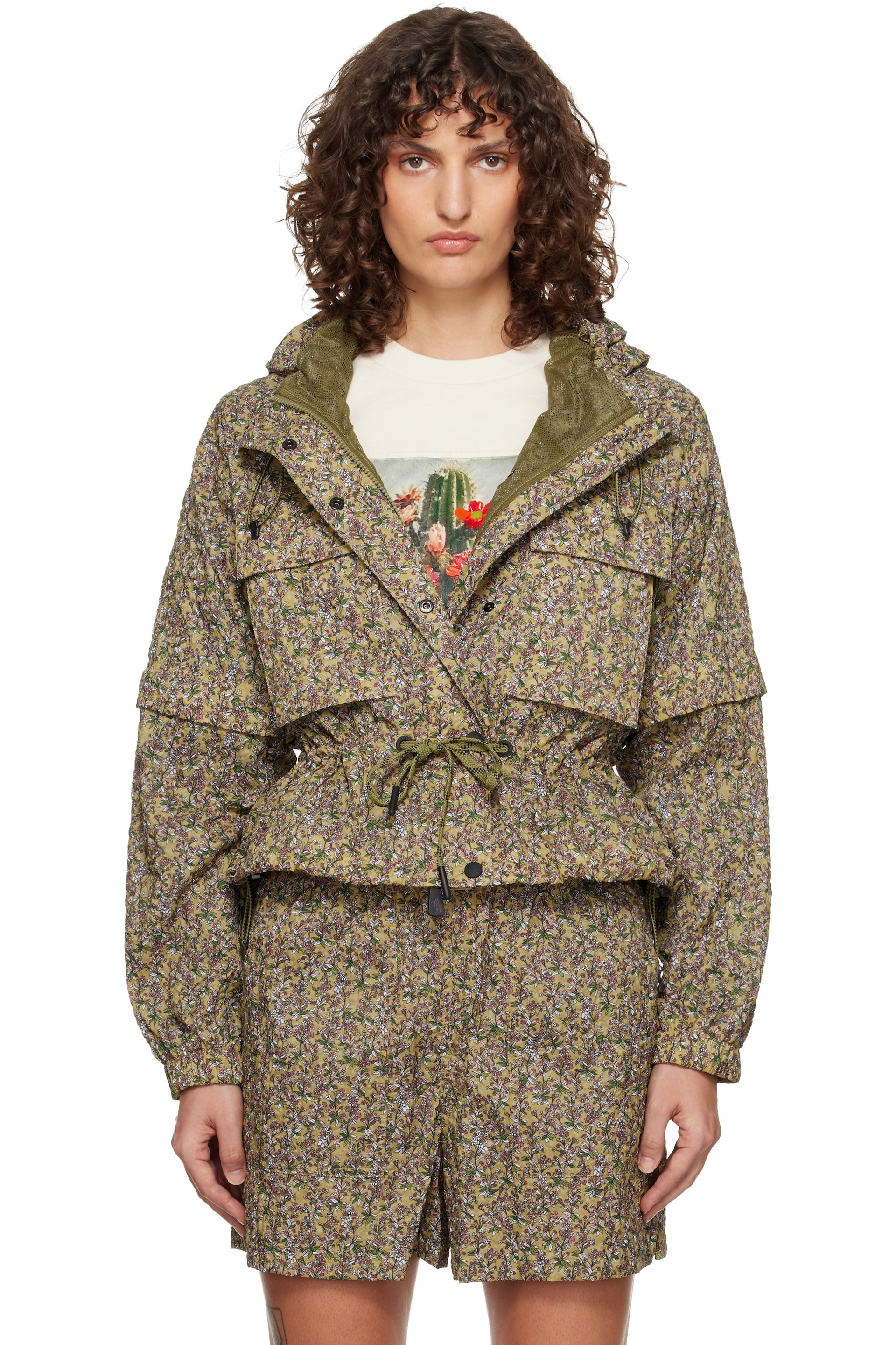 Moncler Grenoble: Khaki Limosees Field Jacket | SSENSE Canada