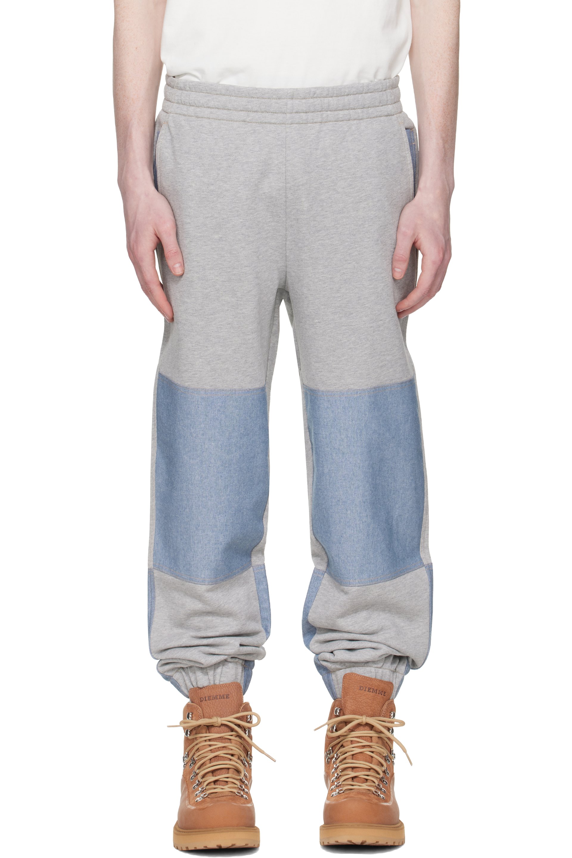 Moncler Grenoble - Gray & Blue Paneled Sweatpants
