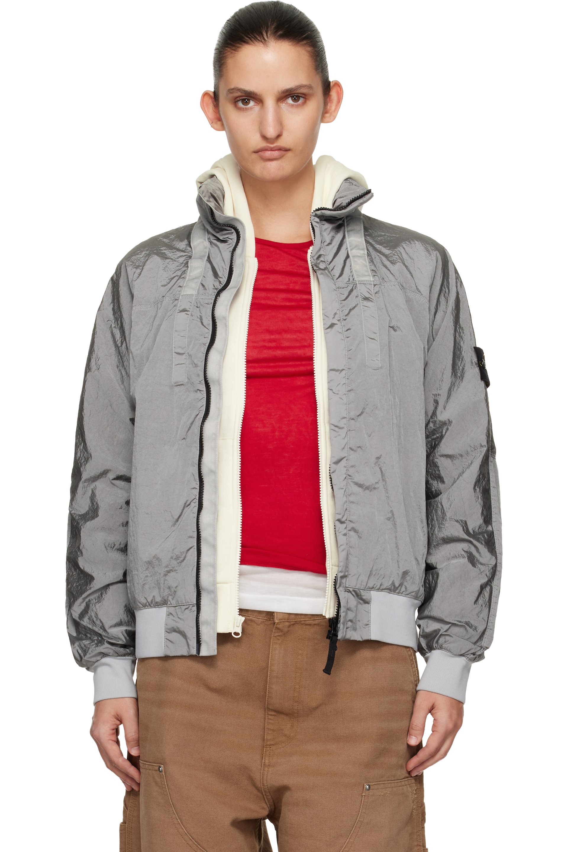 Stone Island - グレー 4100064 Nylon Metal ECONYL Watro-TC ボンバージャケット
