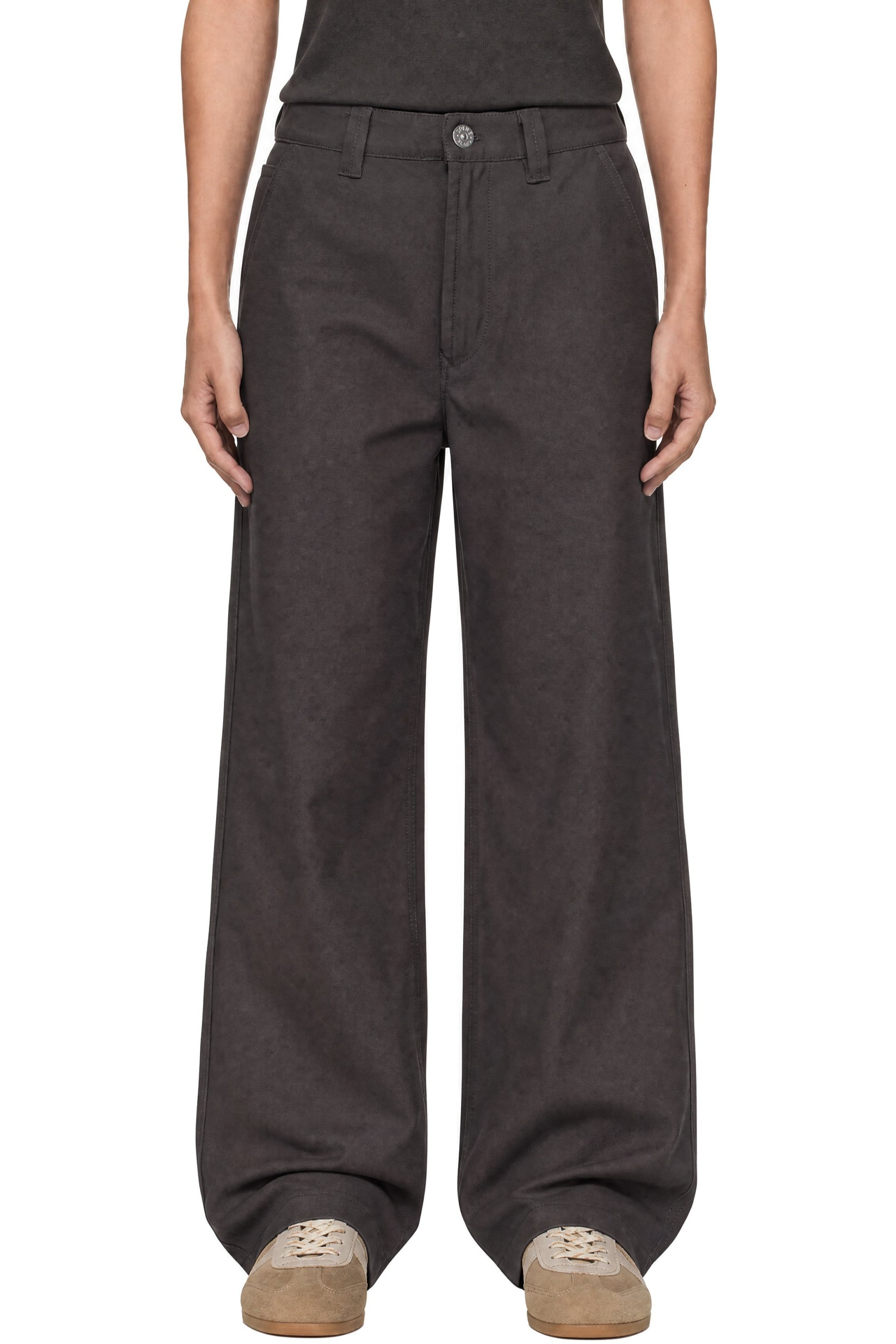 Stone Island - Pantalon 3100014 gris en canevas de coton