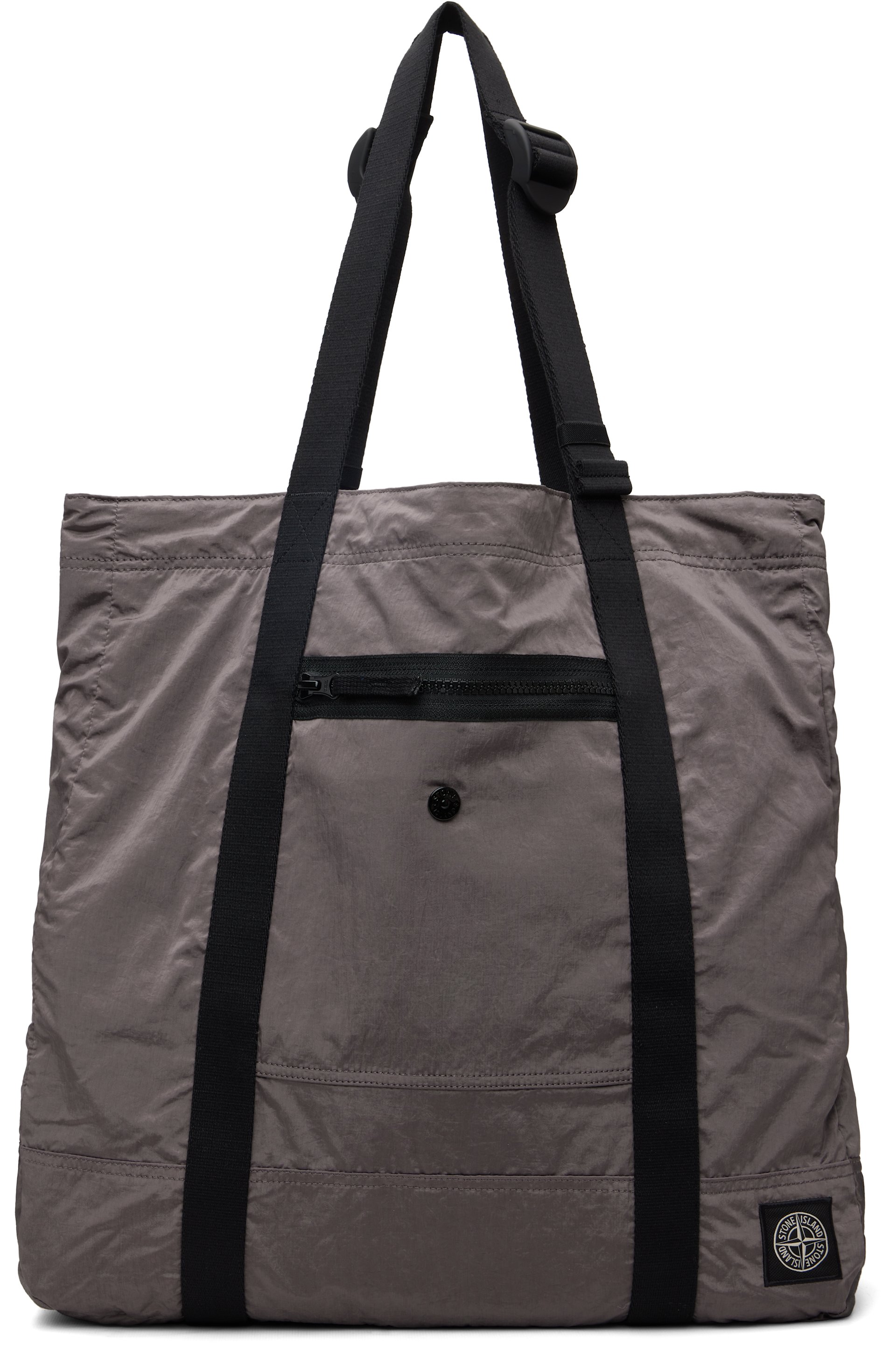 Stone Island - Gray 9200012 Coated Nylon Metal ECONYL Tote