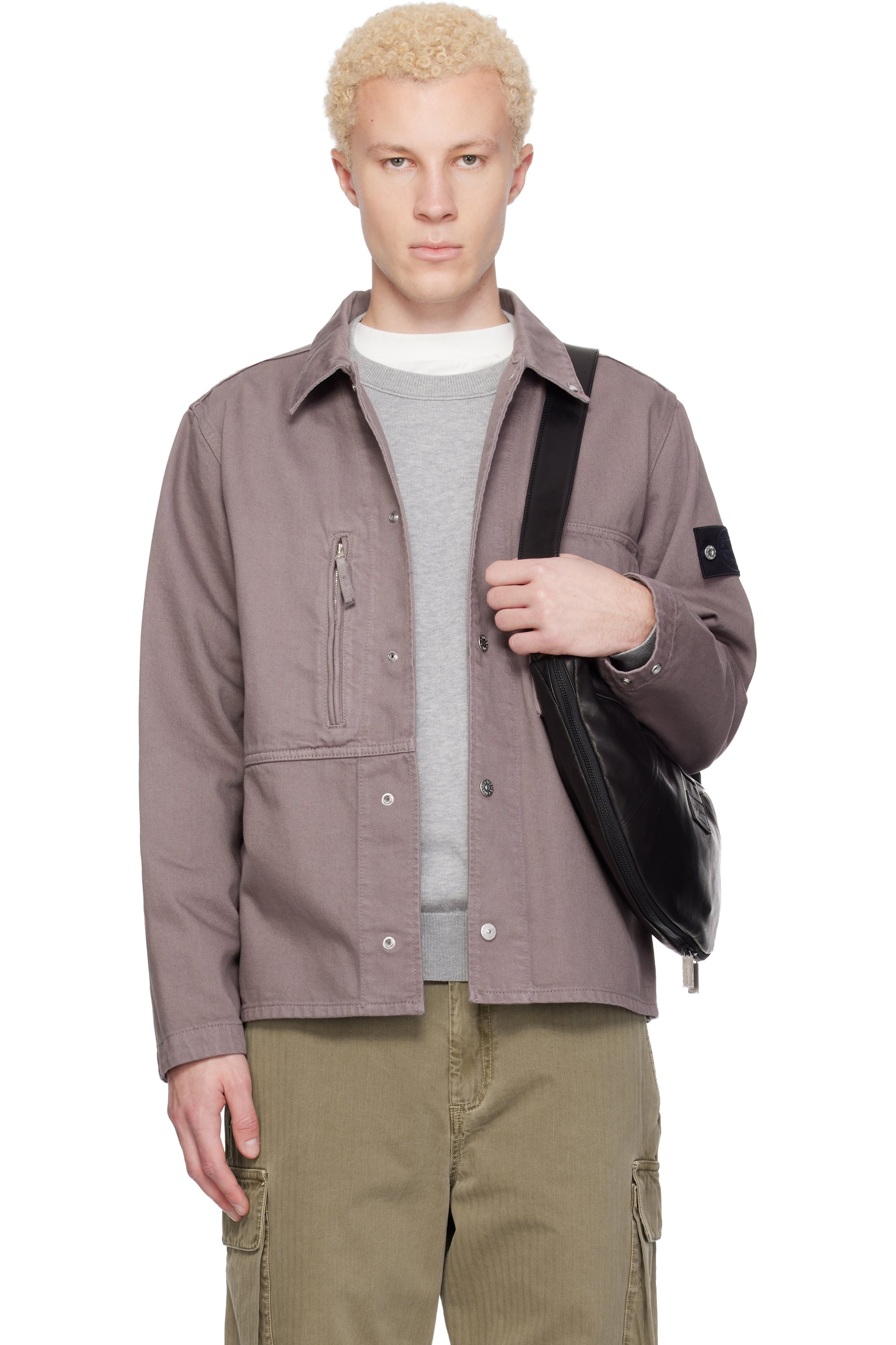 Stone Island - Purple 1200001 Light Bull Denim Jacket