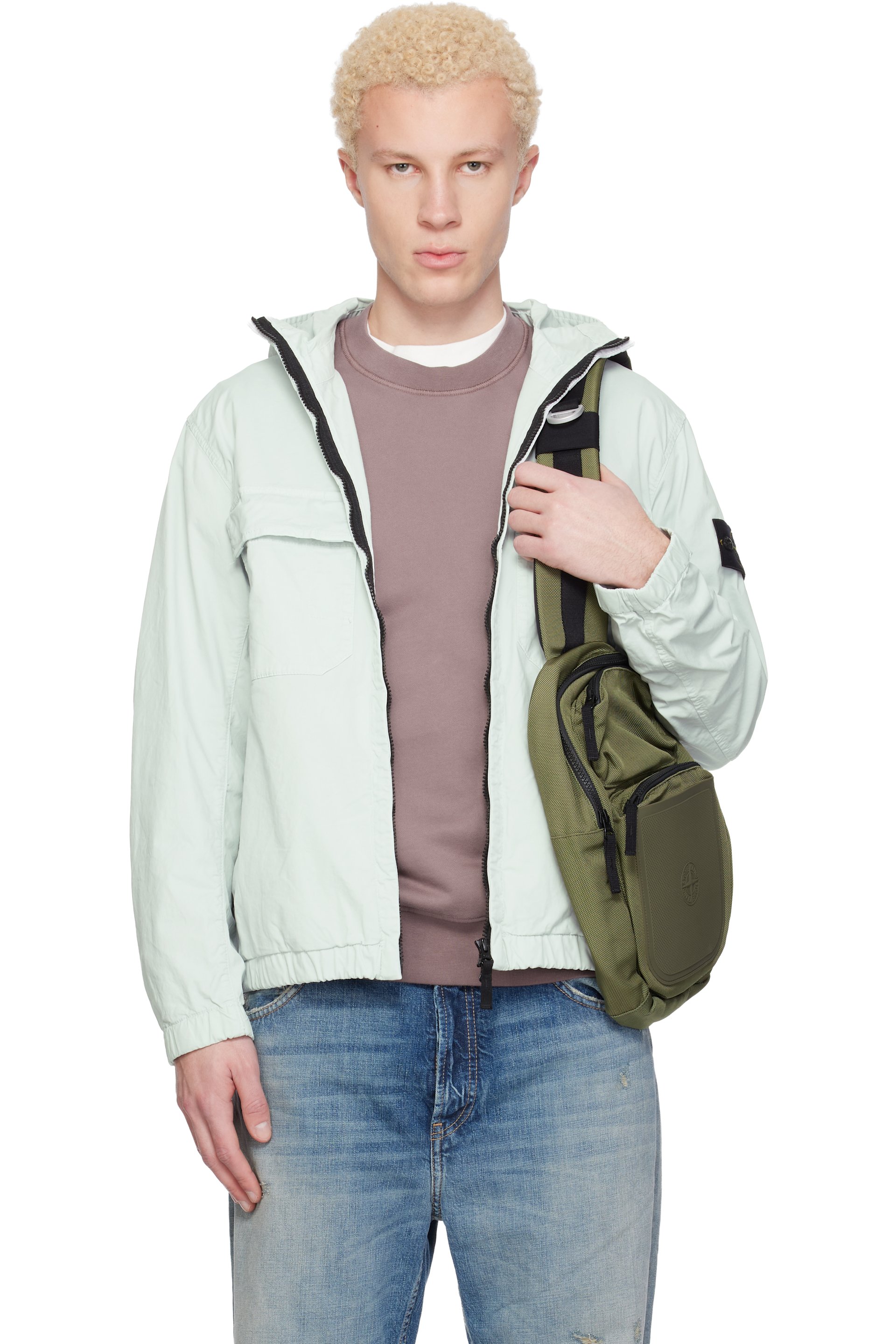 Stone Island - Blue 4100077 Stretch Organic Cotton Twill Jacket