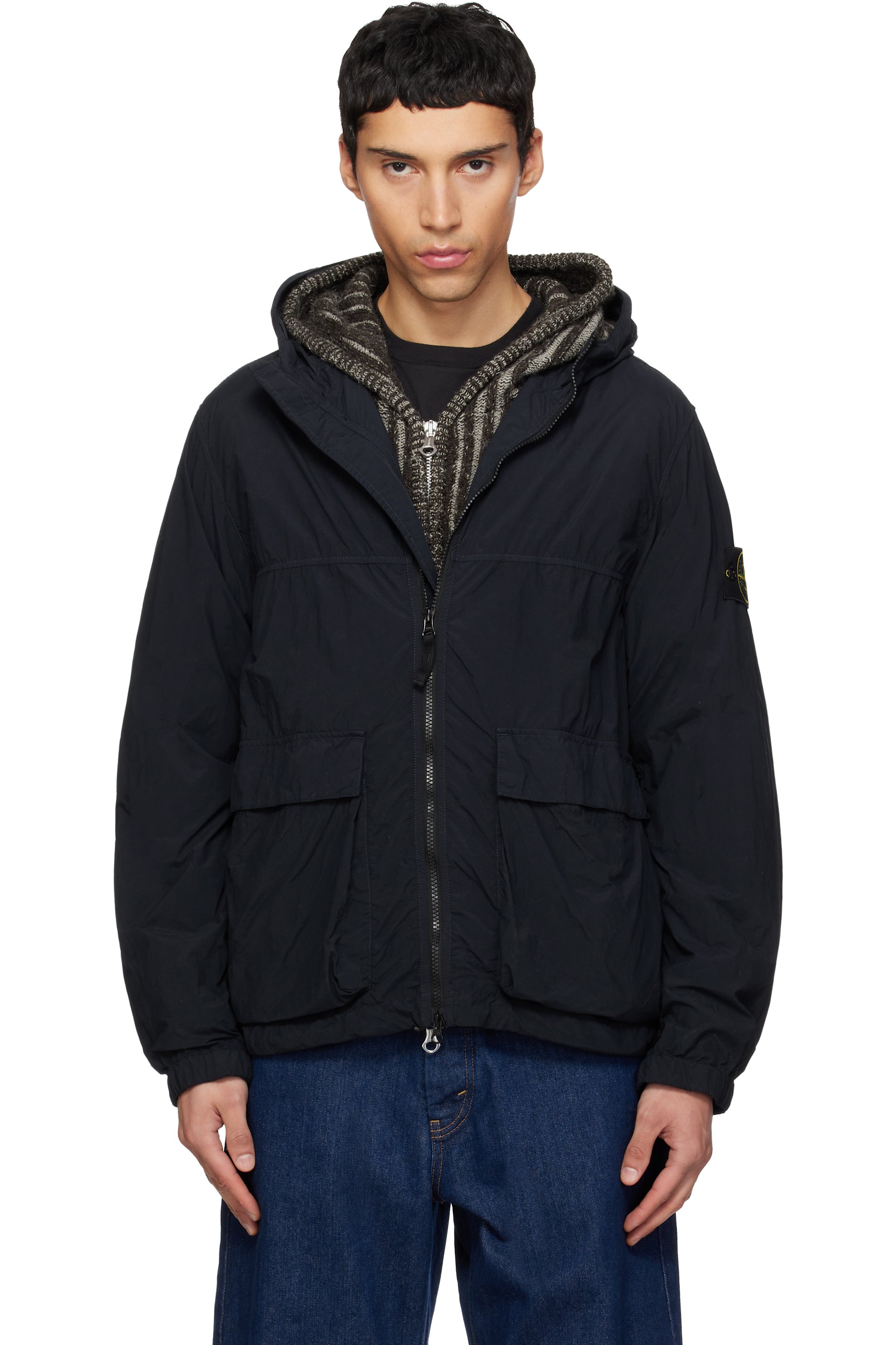 Stone Island - Navy 4100112 Nylon Smerigliato-TC Jacket