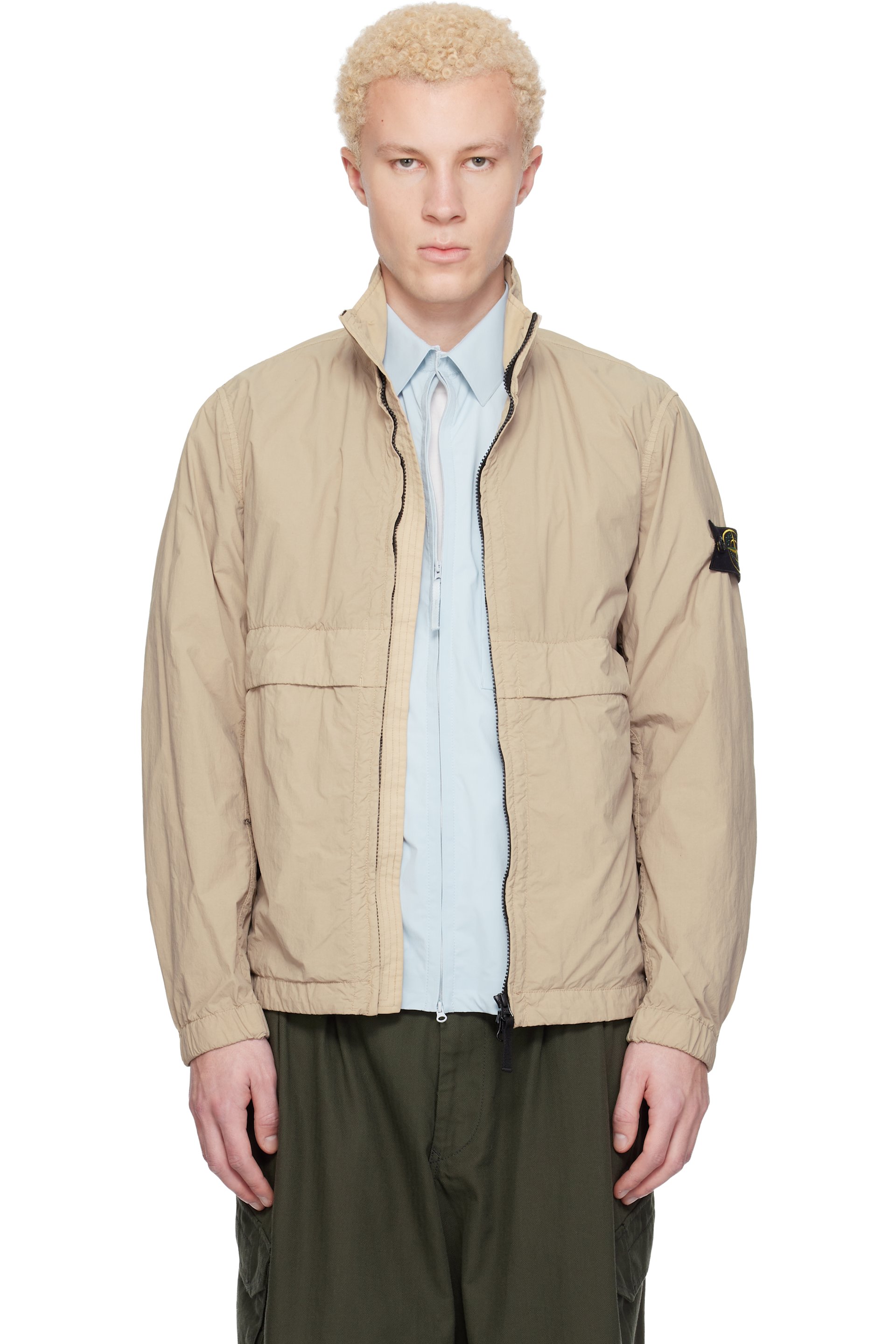 Stone Island - Beige 4100056 Nylon Smerigliato-TC Jacket