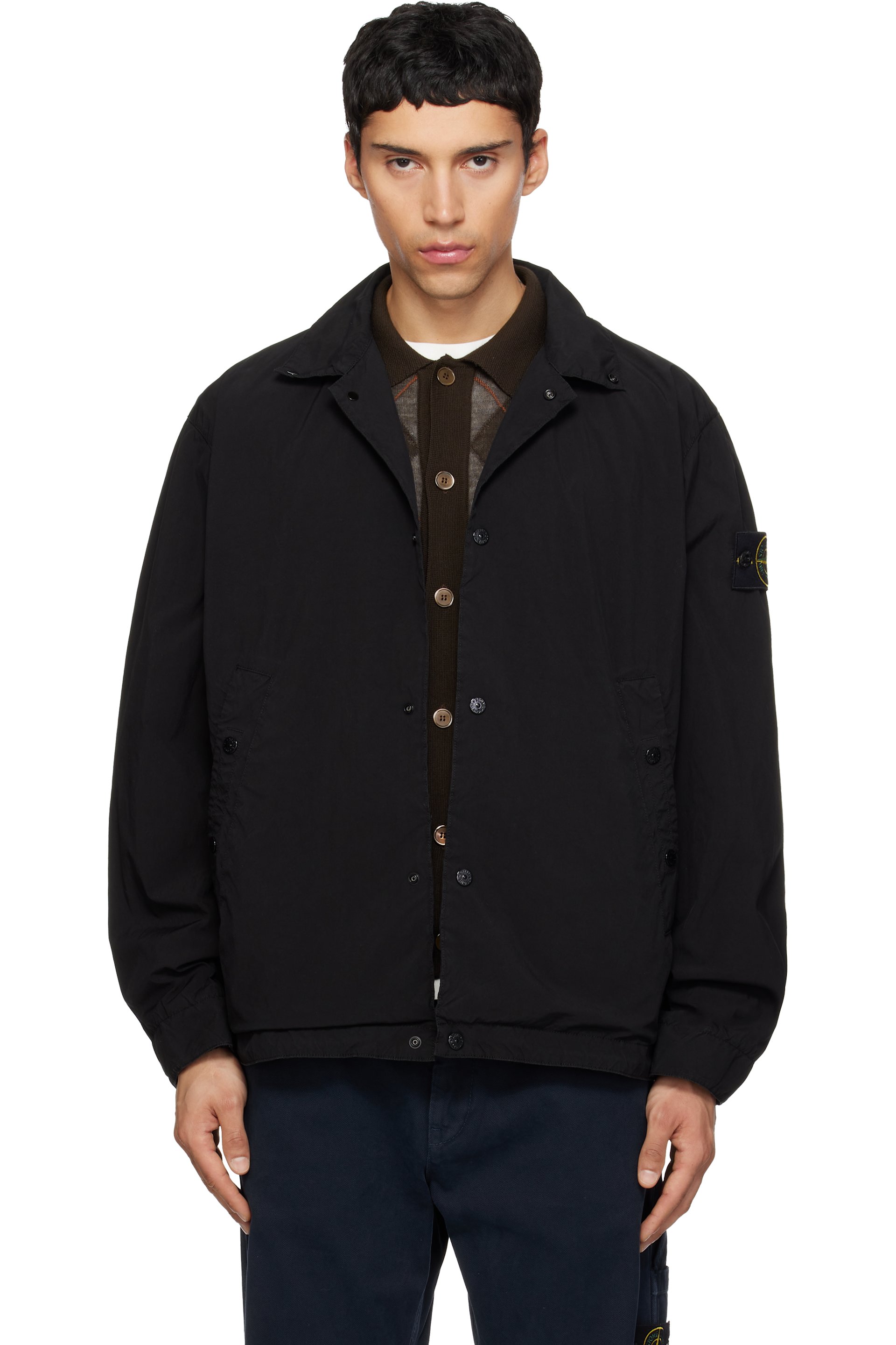 Stone Island - Black 4100041 Light Compact Touch Poly-TC Jacket