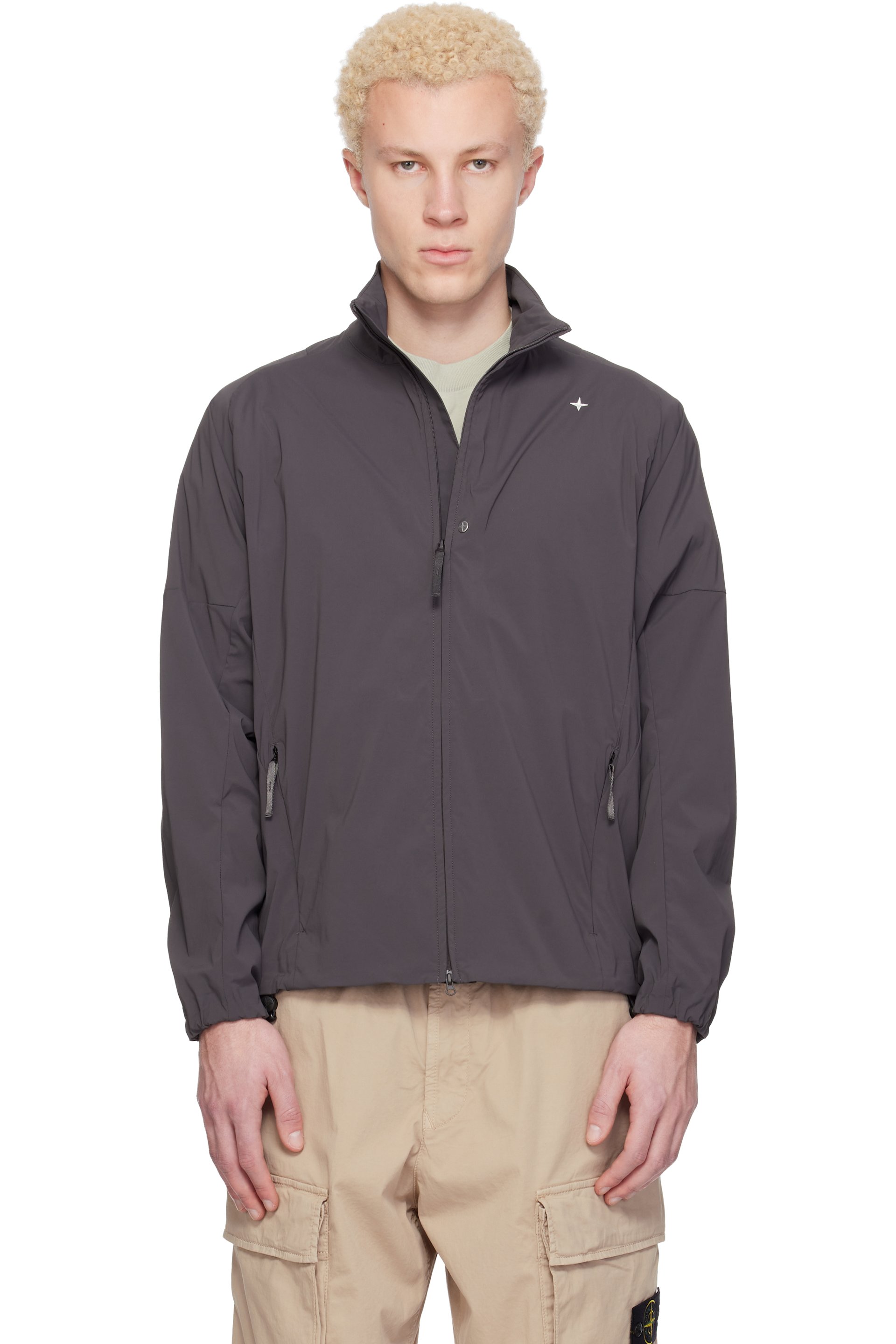 Stone Island - Gray 1200035 Recycled Stretch Nylon Tela S.I. Stellina Jacket
