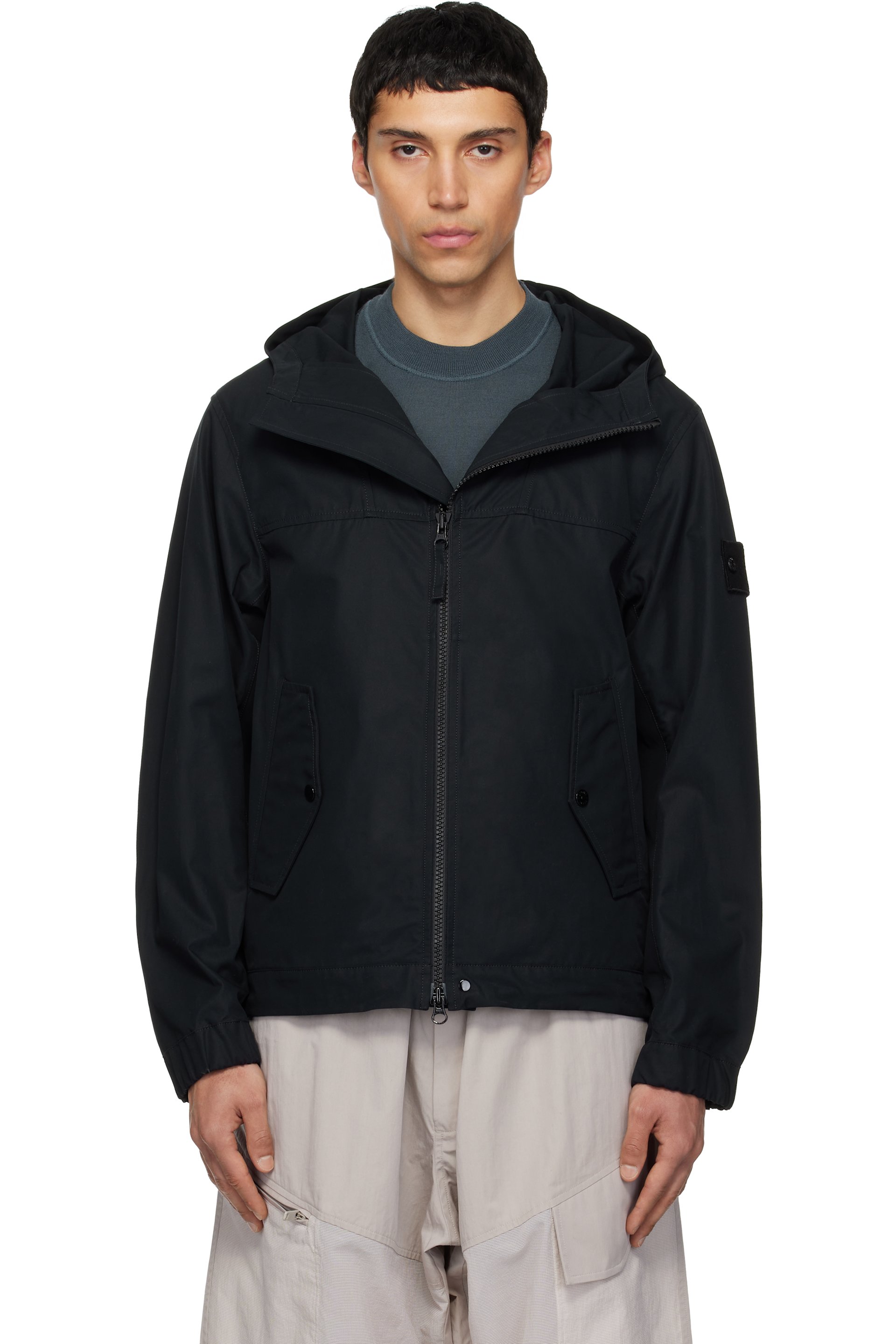 Stone Island - Black 4100037 All-Weather Cotton Canvas Jacket