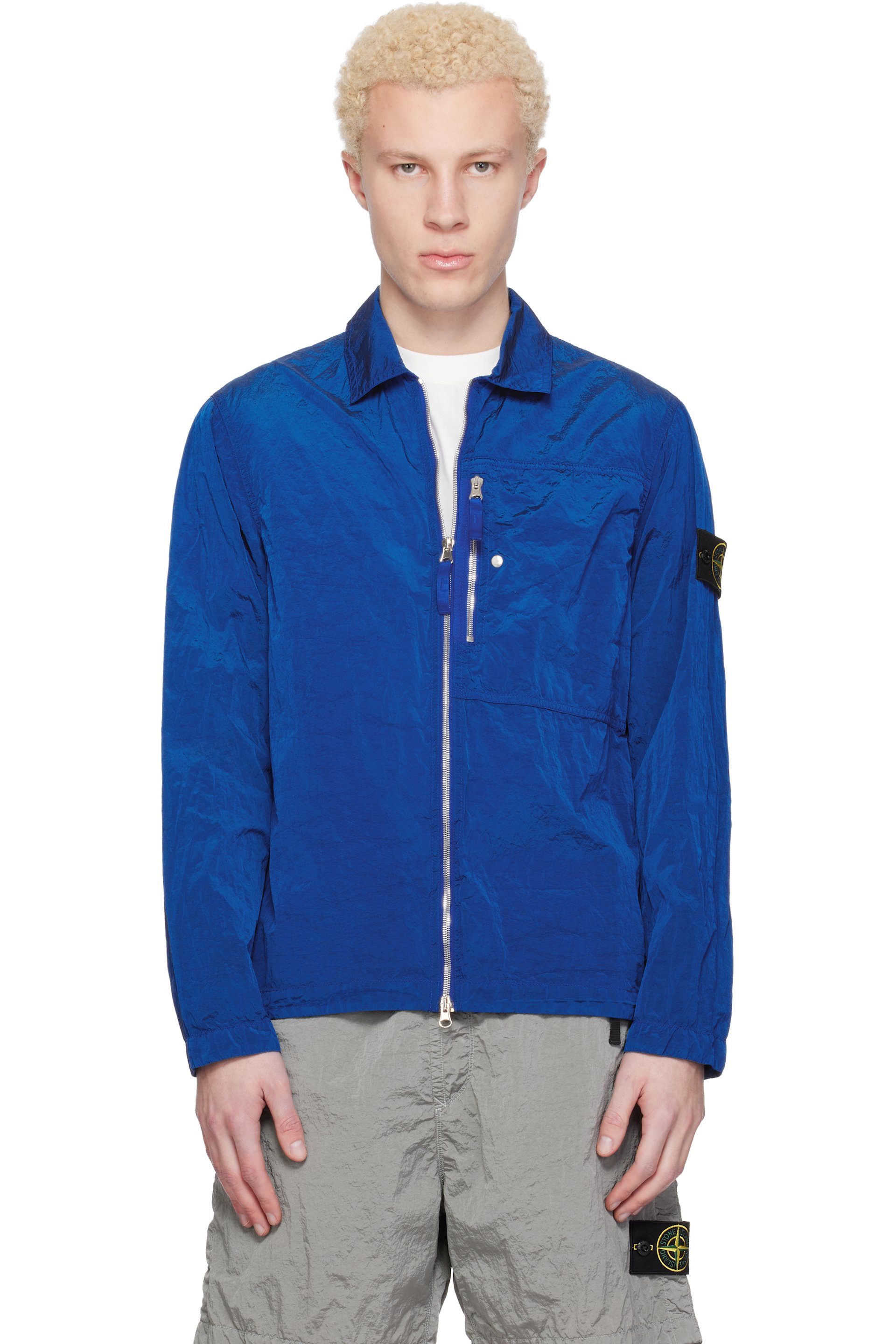 Stone Island - Blue 1200038 Nylon Metal ECONYL® Jacket