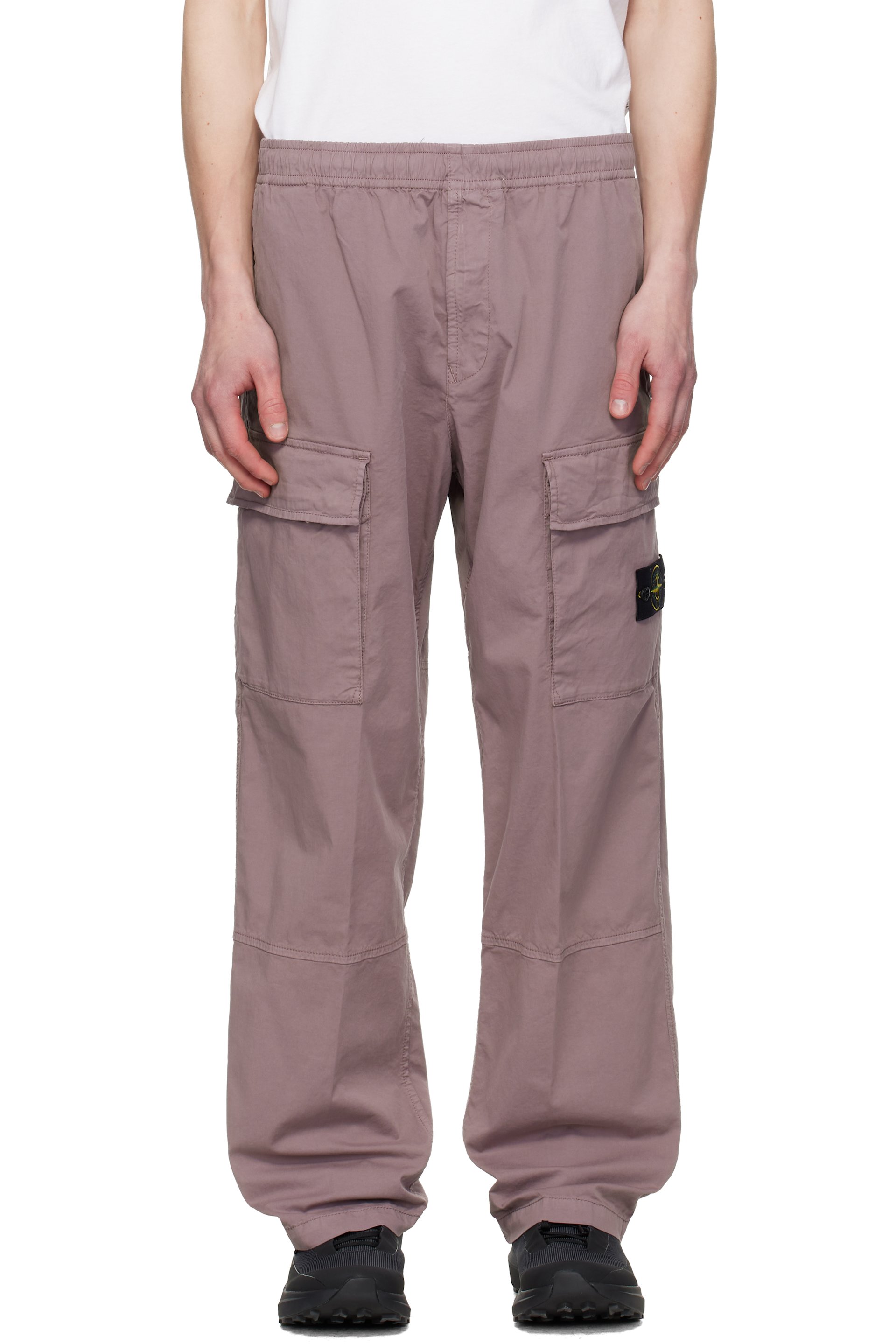 Stone Island - Purple 3100020 Stretch Organic Cotton Twill Cargo Pants