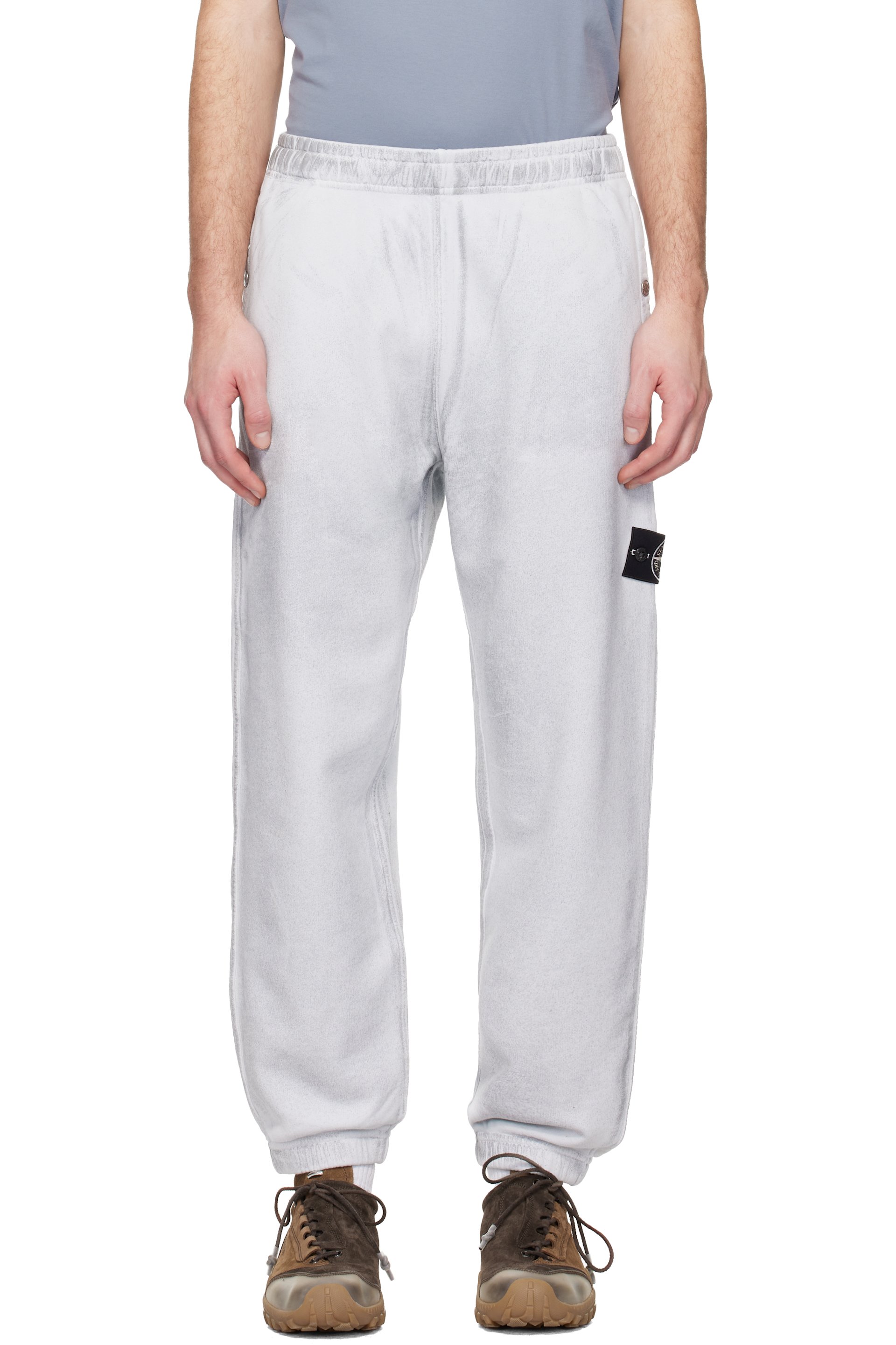 Stone Island - Blue 6200003 Organic Cotton Fleece Reflective Sweatpants