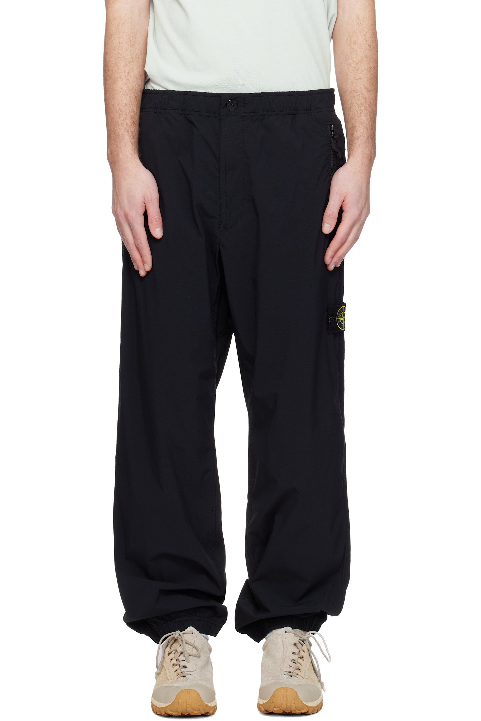 Stone Island - Black 3100048 Stretch Nylon Tech Fleece Sweatpants