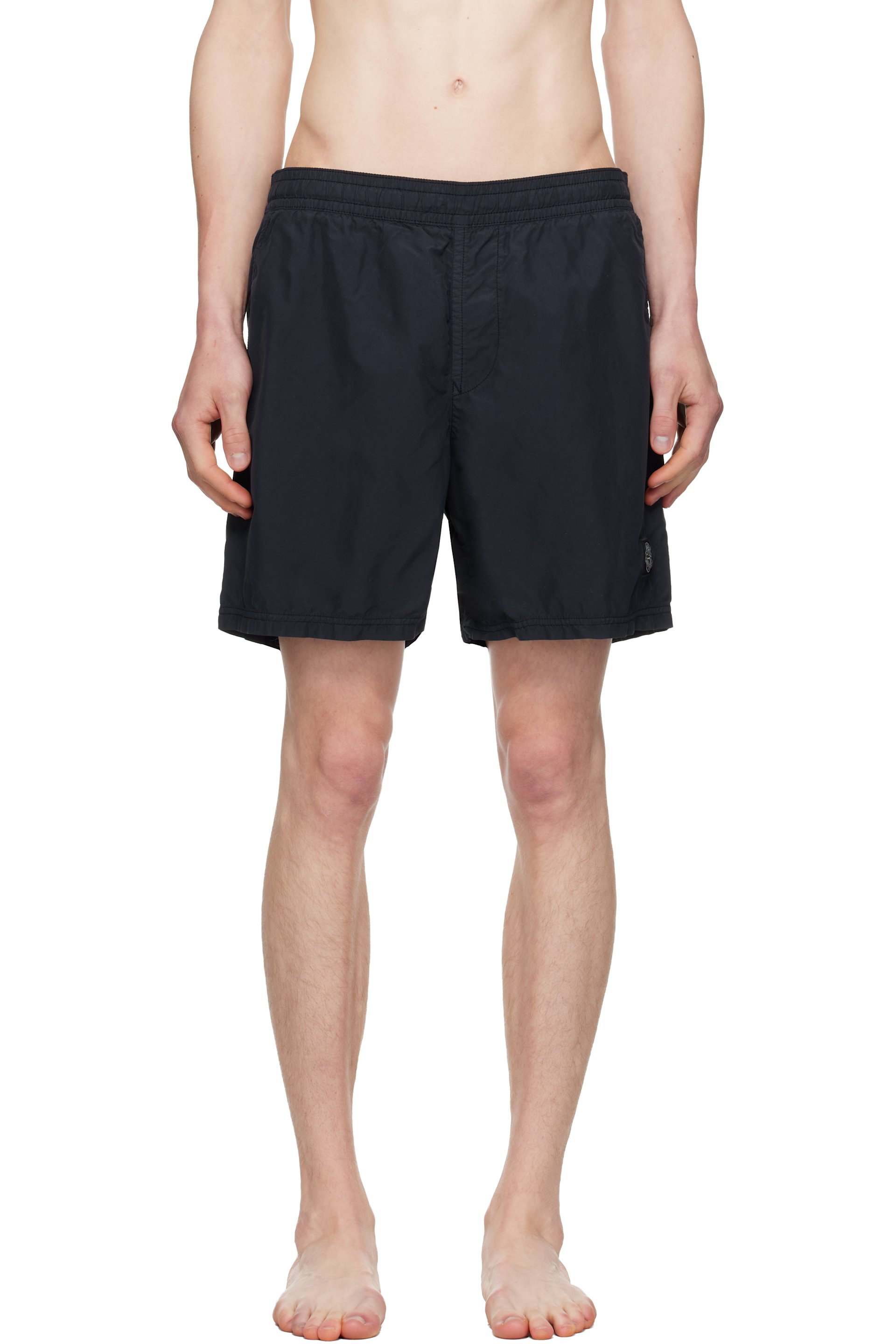 Stone Island - Navy B100B09 Brushed Nylon Swim Shorts