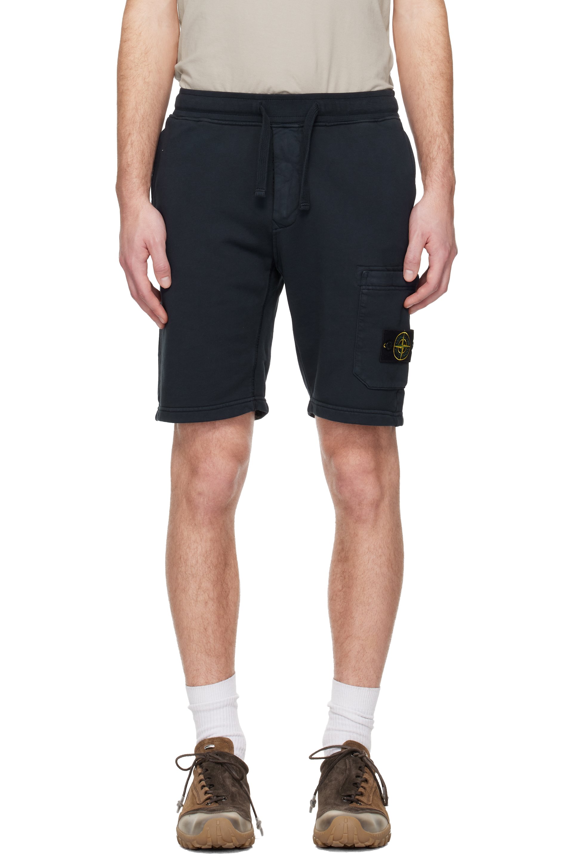 Stone Island - Navy 6200011 Organic Cotton Fleece Shorts