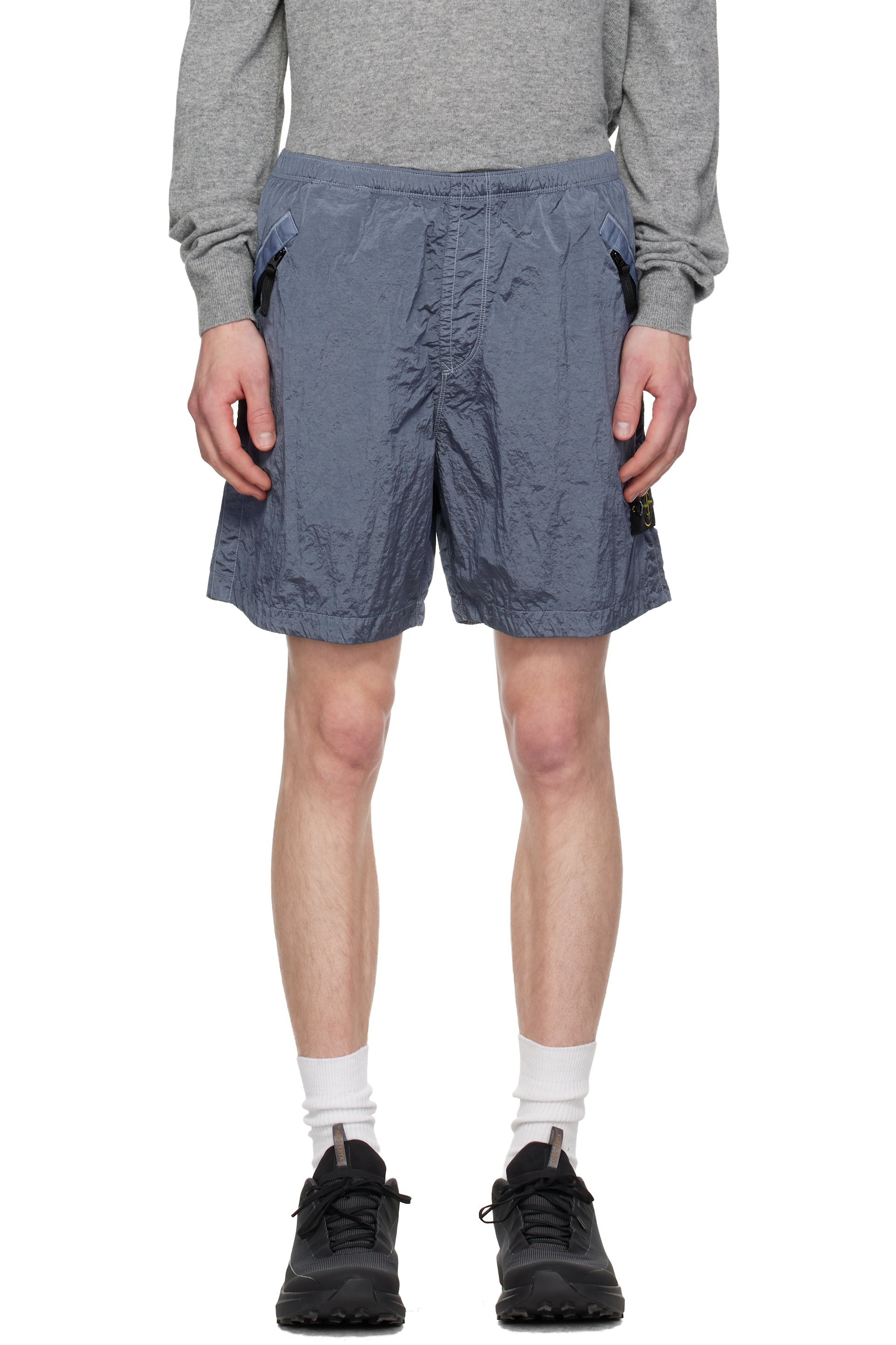 Stone Island - Blue 1200038 Nylon Metal ECONYL Shorts