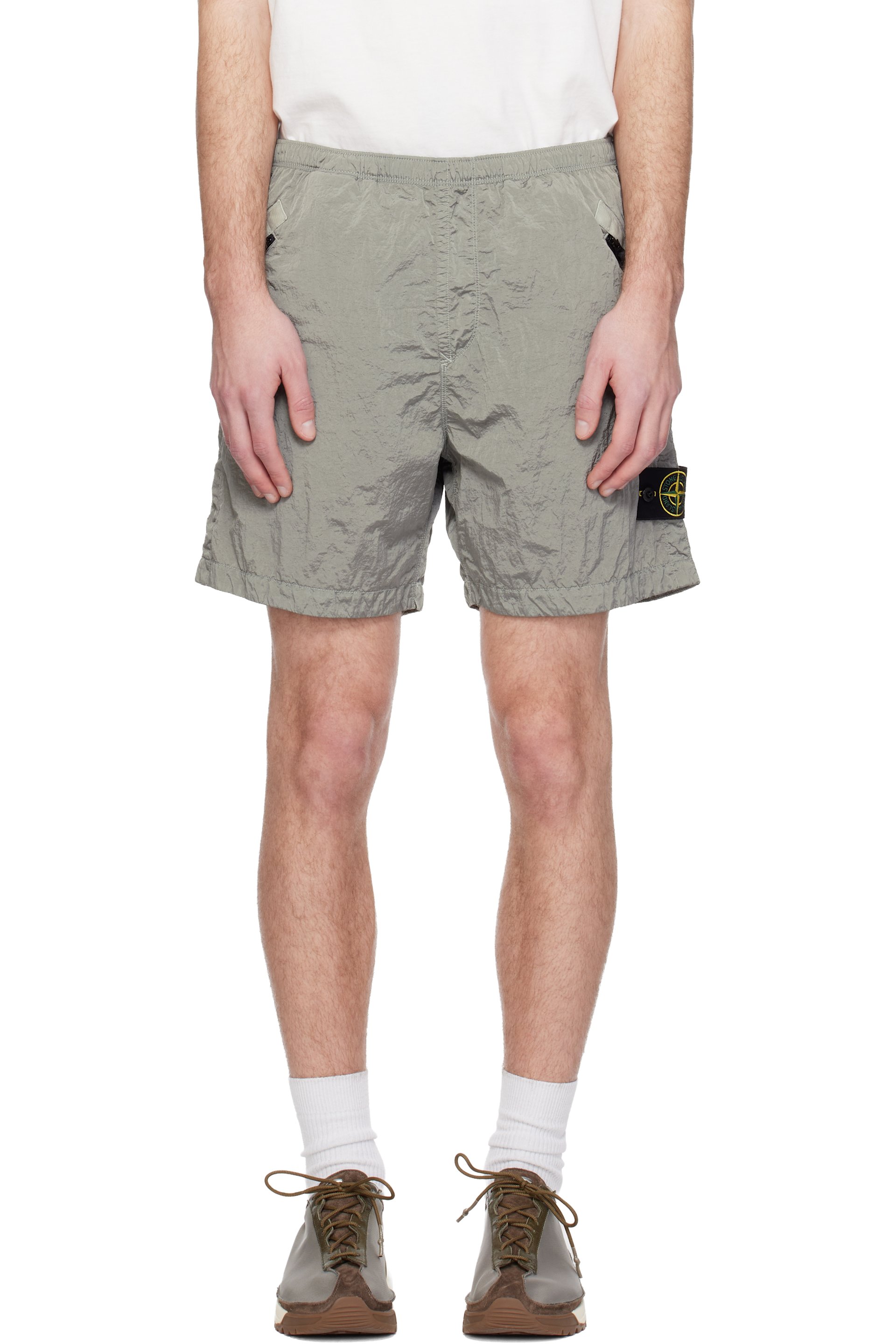 Stone Island - Gray L100008 Nylon Metal ECONYL Shorts