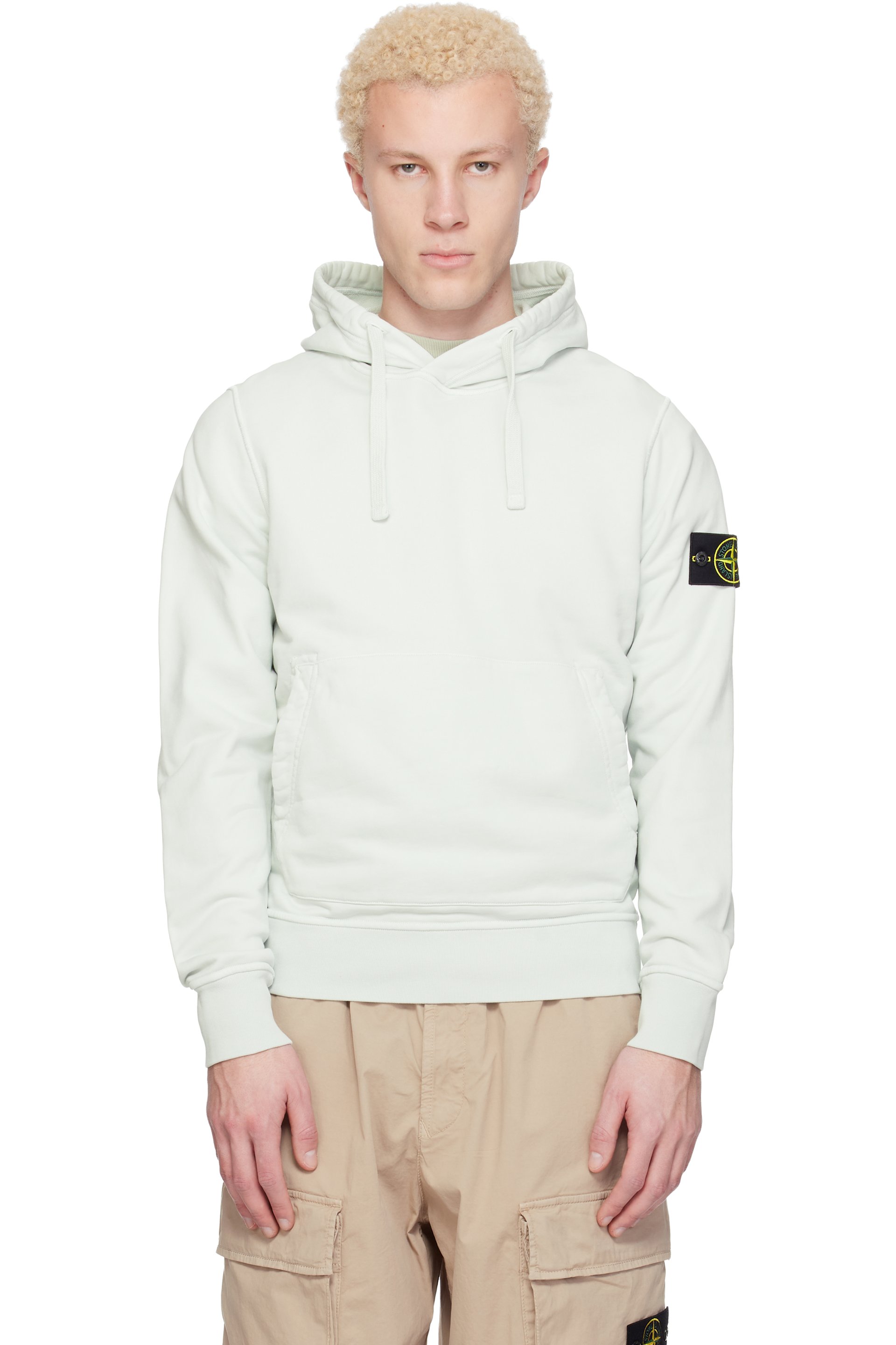 Stone Island - Blue 6100062 Organic Cotton Fleece Hoodie