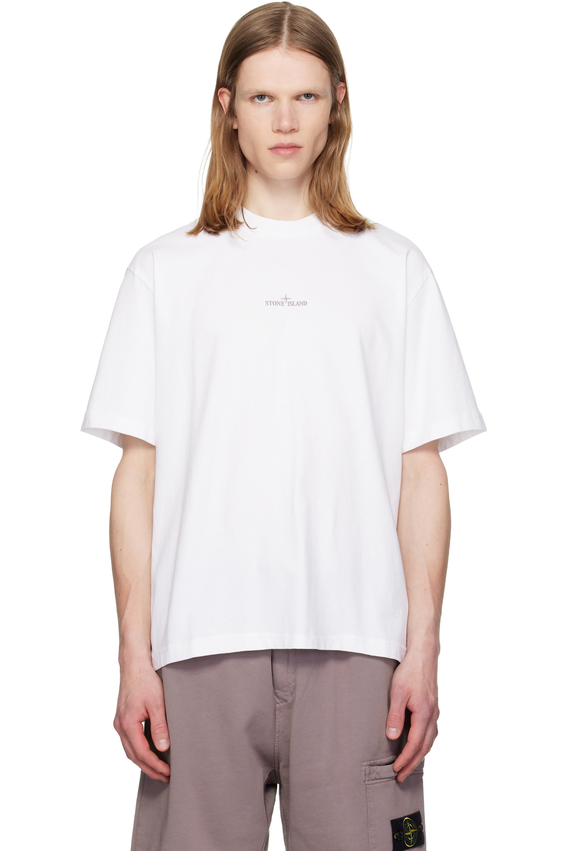 Stone Island - White 2100001 Combed Organic Cotton Jersey T-shirt