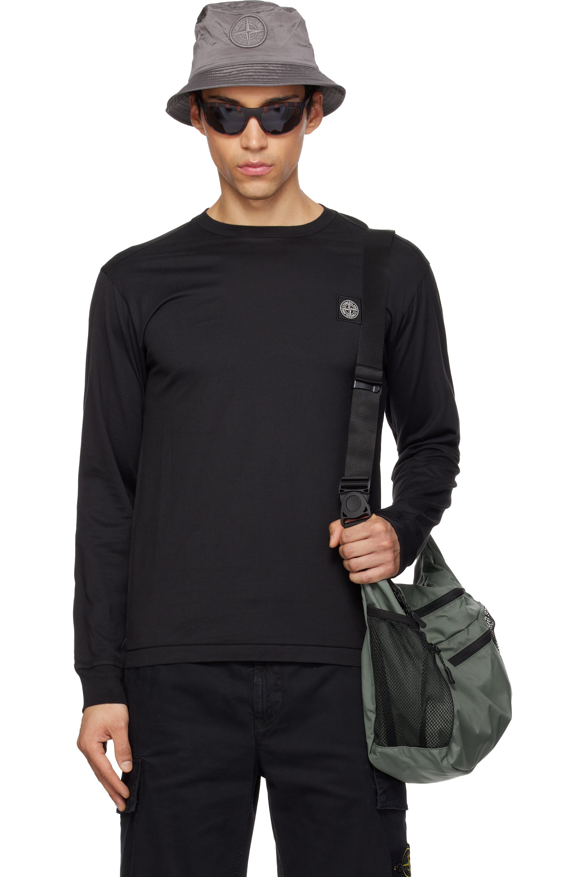 Stone Island - Black 2100031 60/2 Cotton Jersey T-shirt