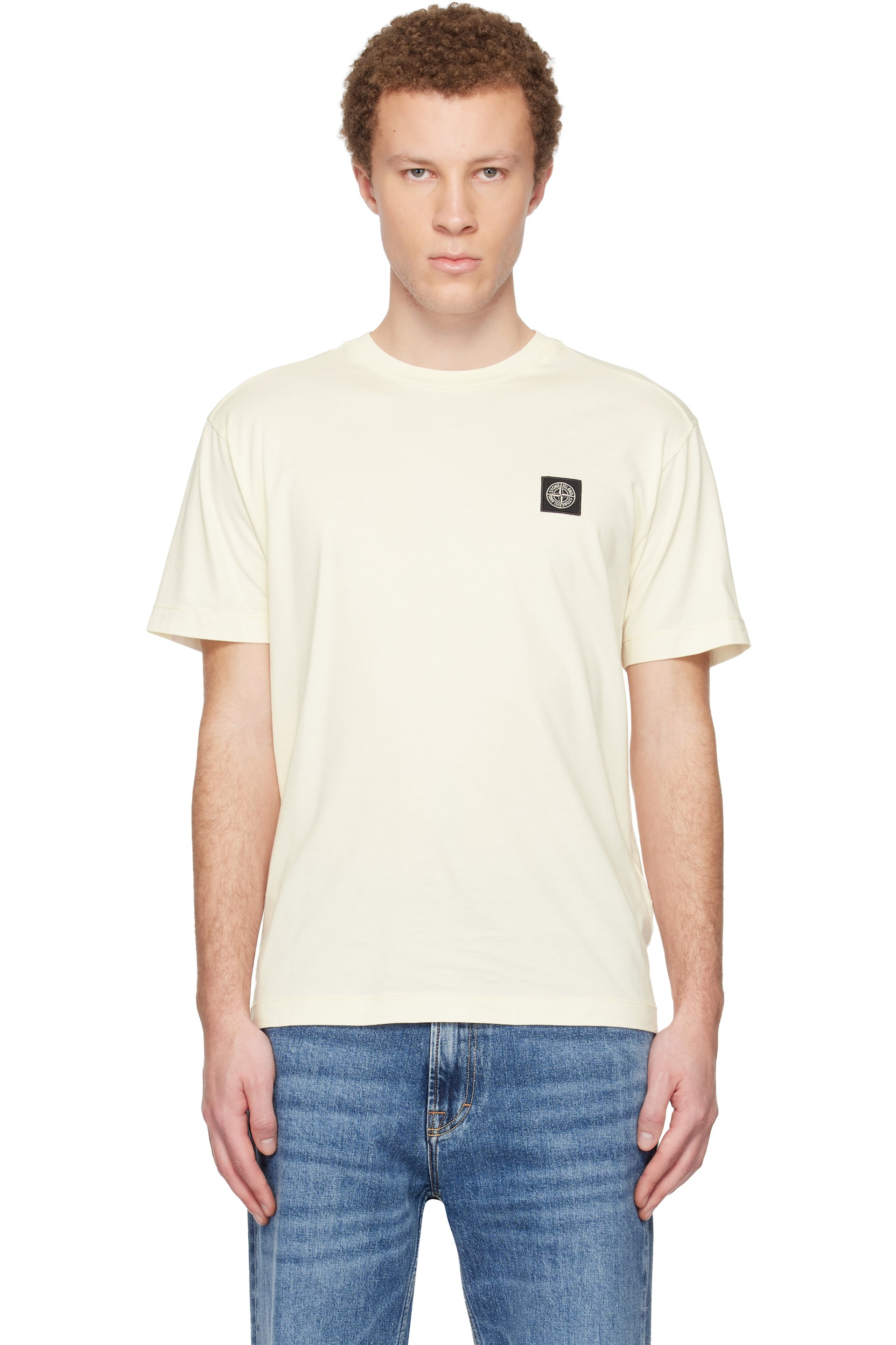 Stone Island - Off-White 2100027 60/2 Cotton Jersey T-shirt
