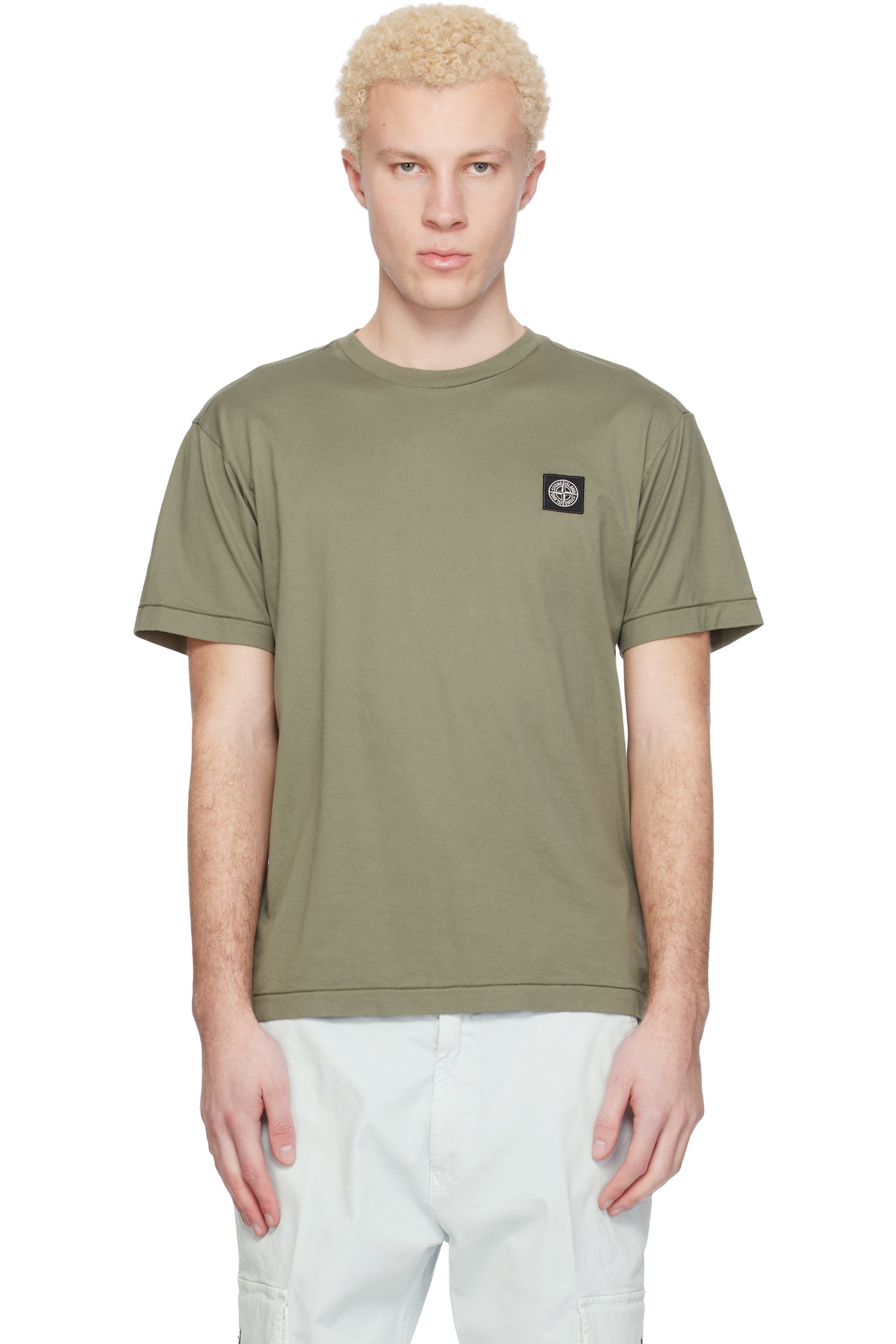 Stone Island - Khaki 2100027 60/2 Cotton Jersey T-shirt