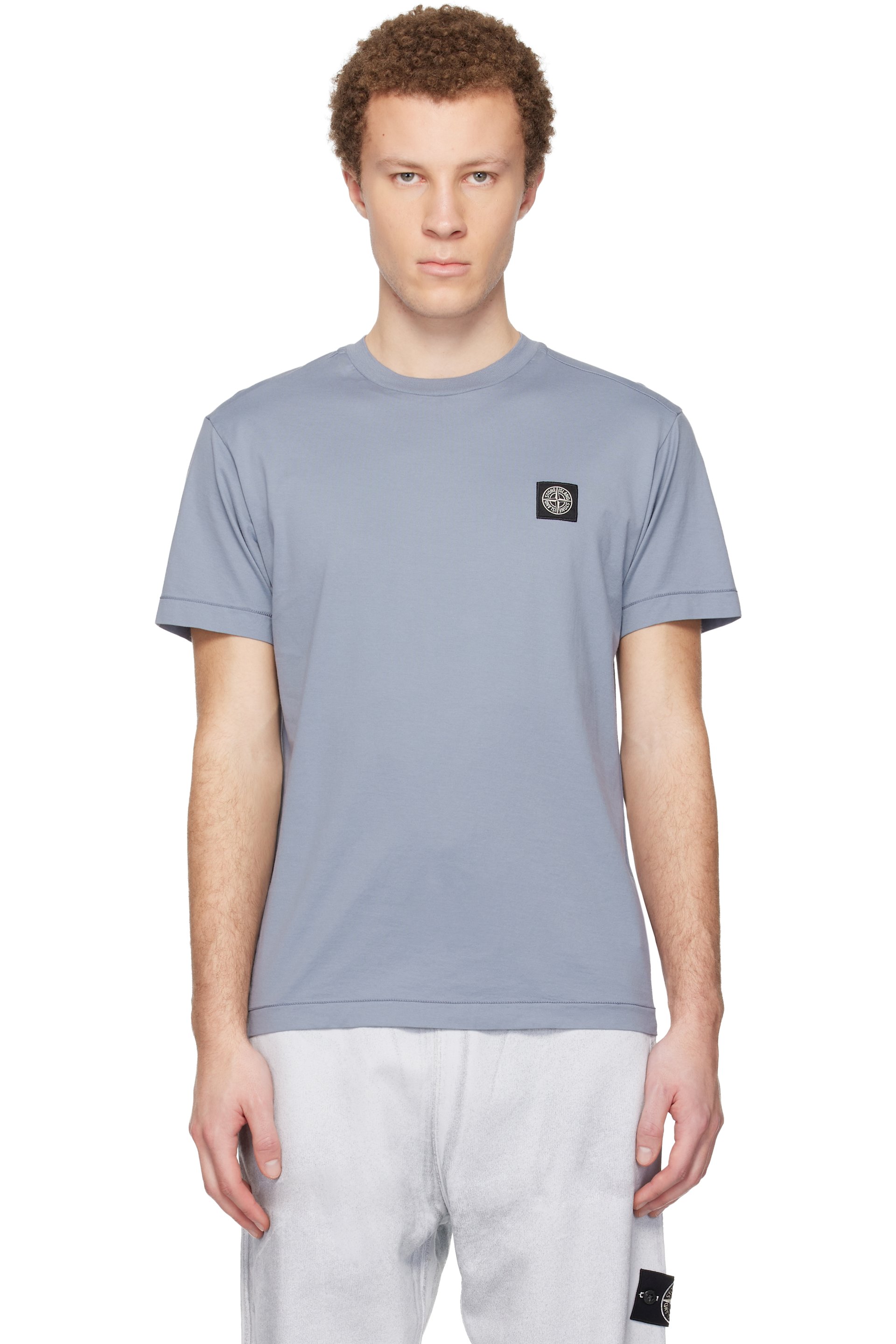 Stone Island - Blue 2100027 60/2 Cotton Jersey T-shirt