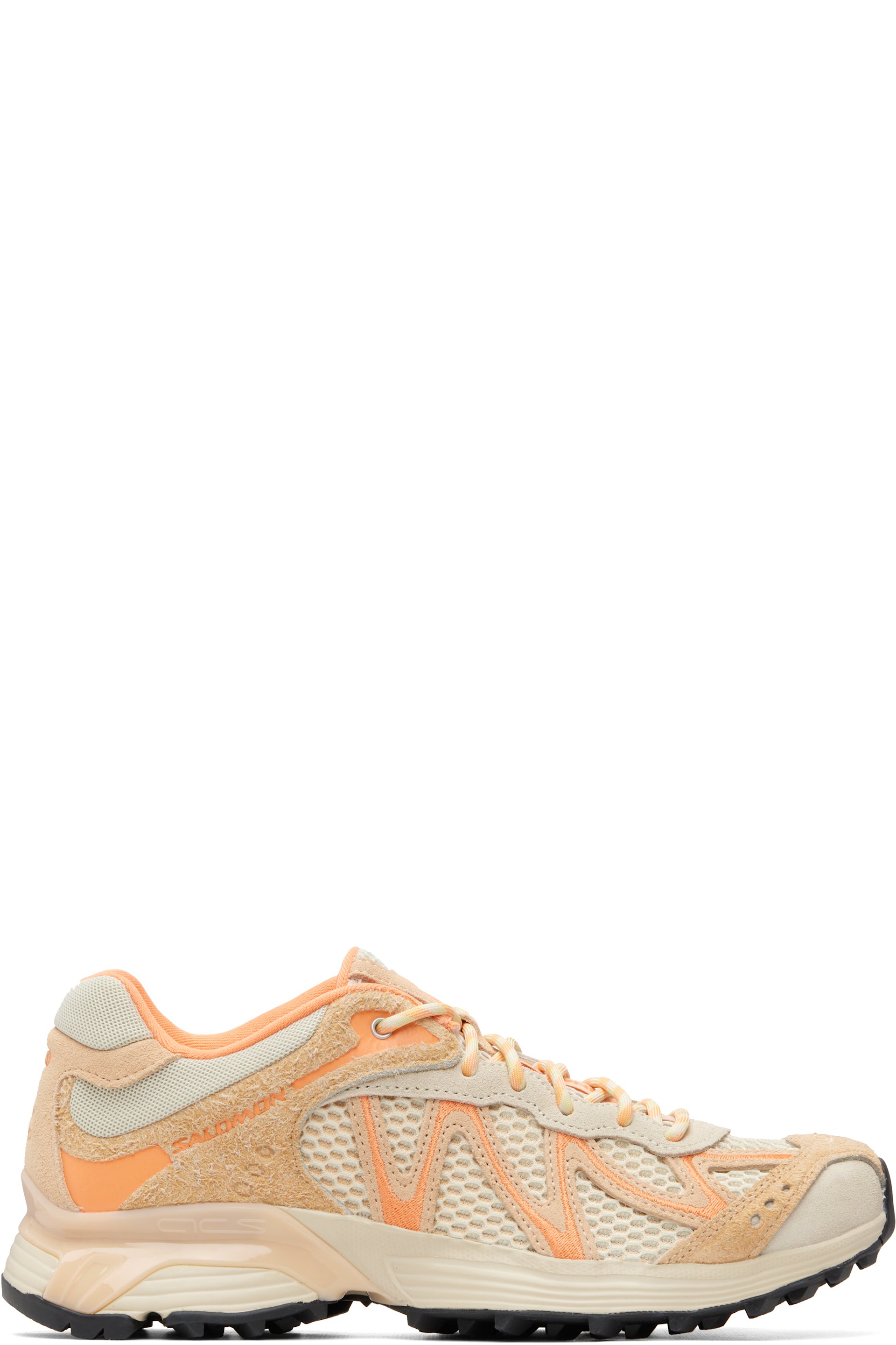 Salomon - Beige & Orange XT-Whisper Embroidery Sneakers