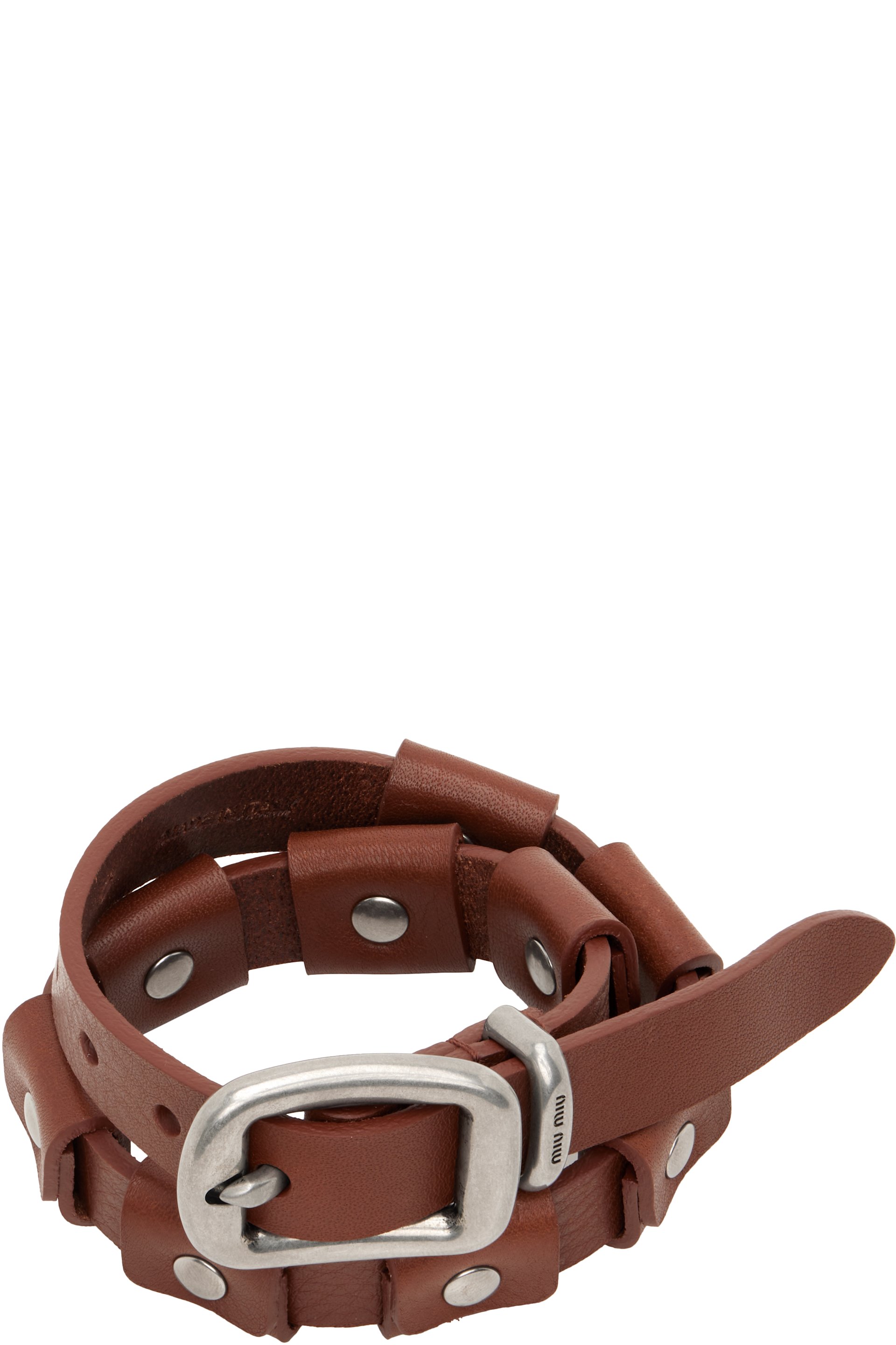 Miu Miu - Bracelet en cuir à boucle
