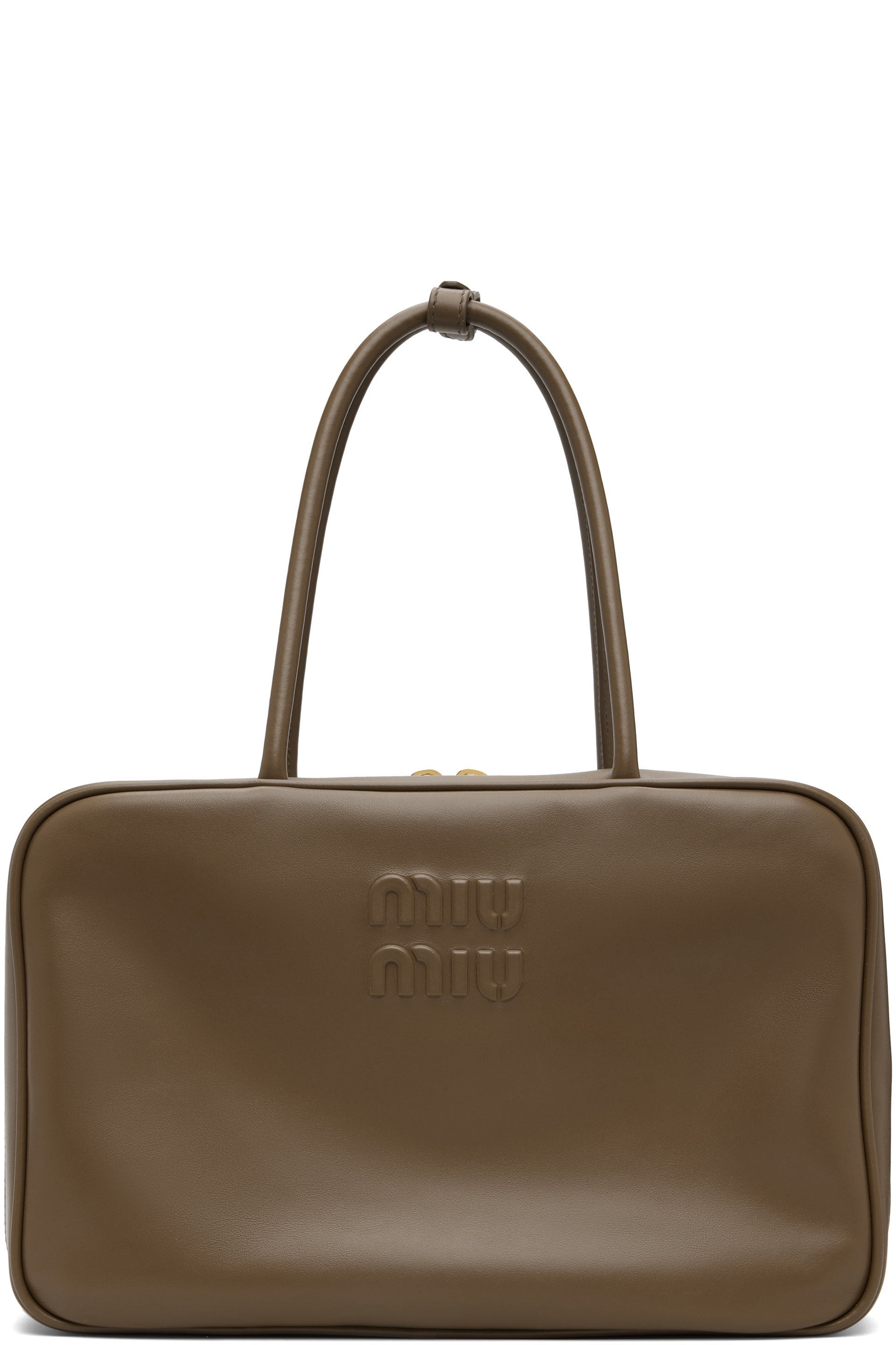 Miu Miu - Sac Beau kaki en cuir