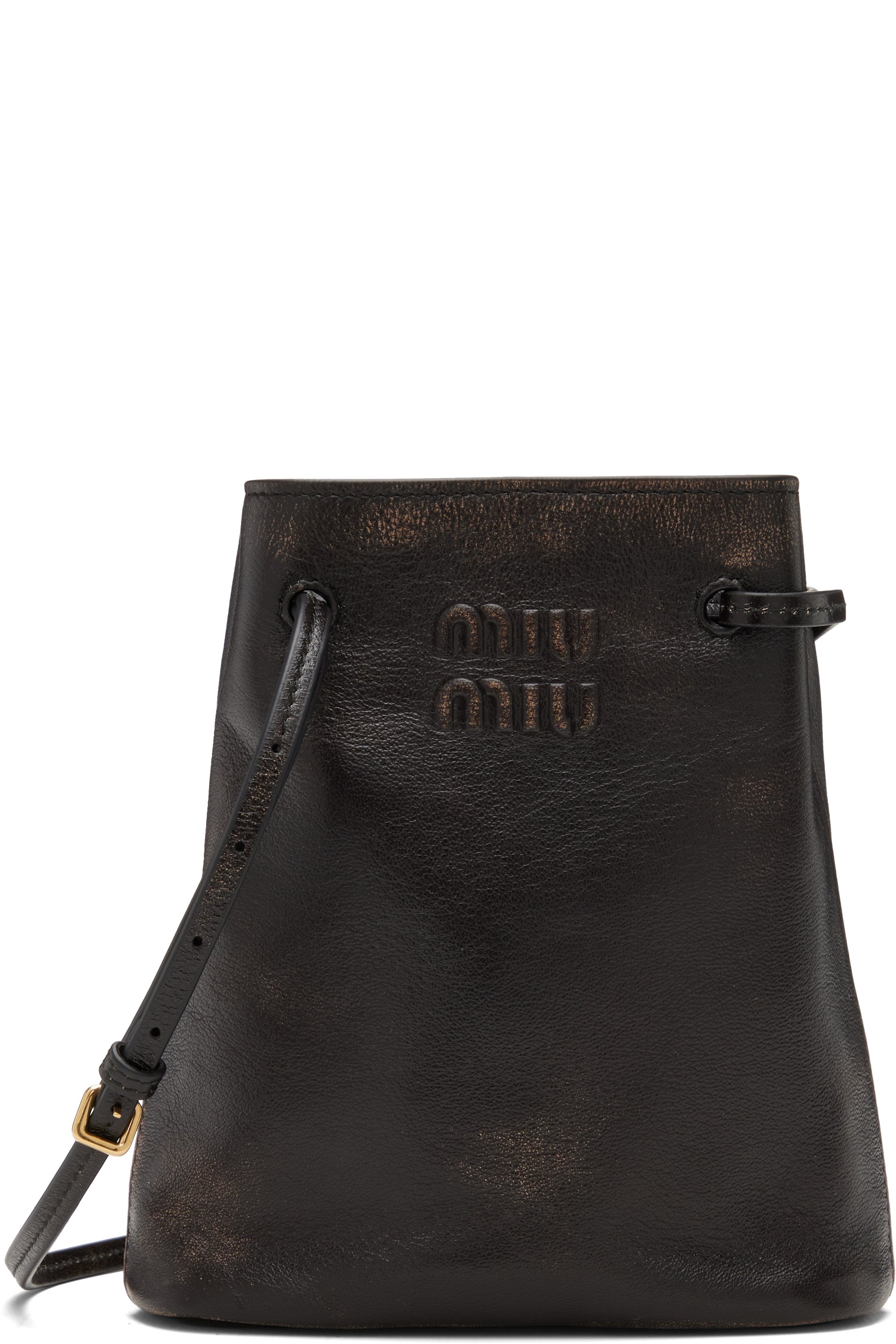 Miu Miu - Mini sac brun en cuir nappa