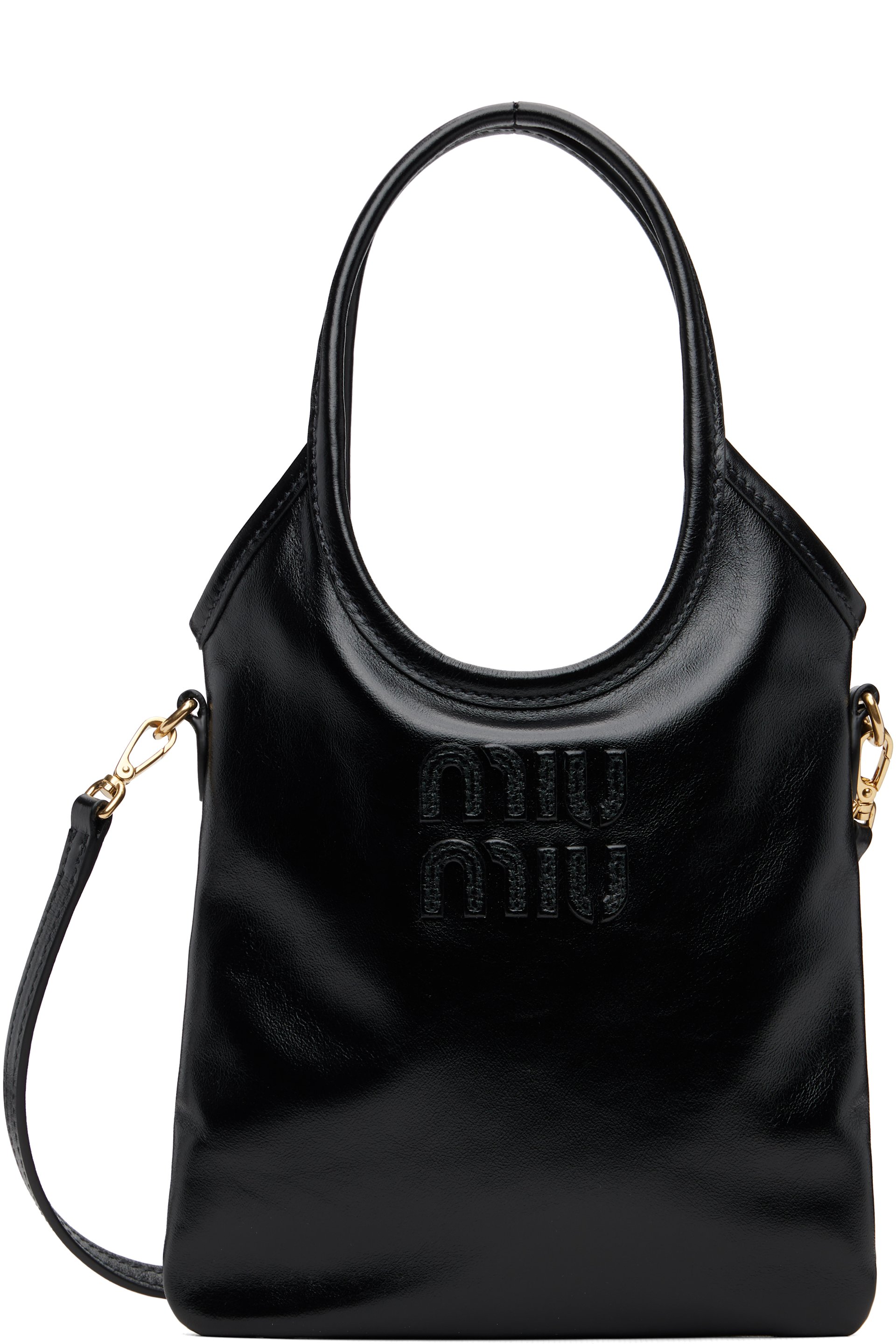 Miu Miu - Sac Ivy noir en cuir