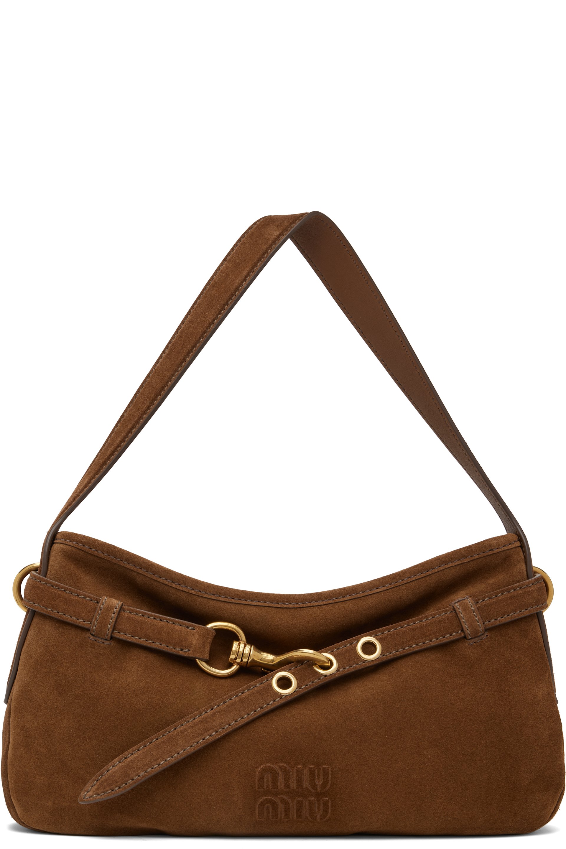 Miu Miu - Sac Aventure brun en suède