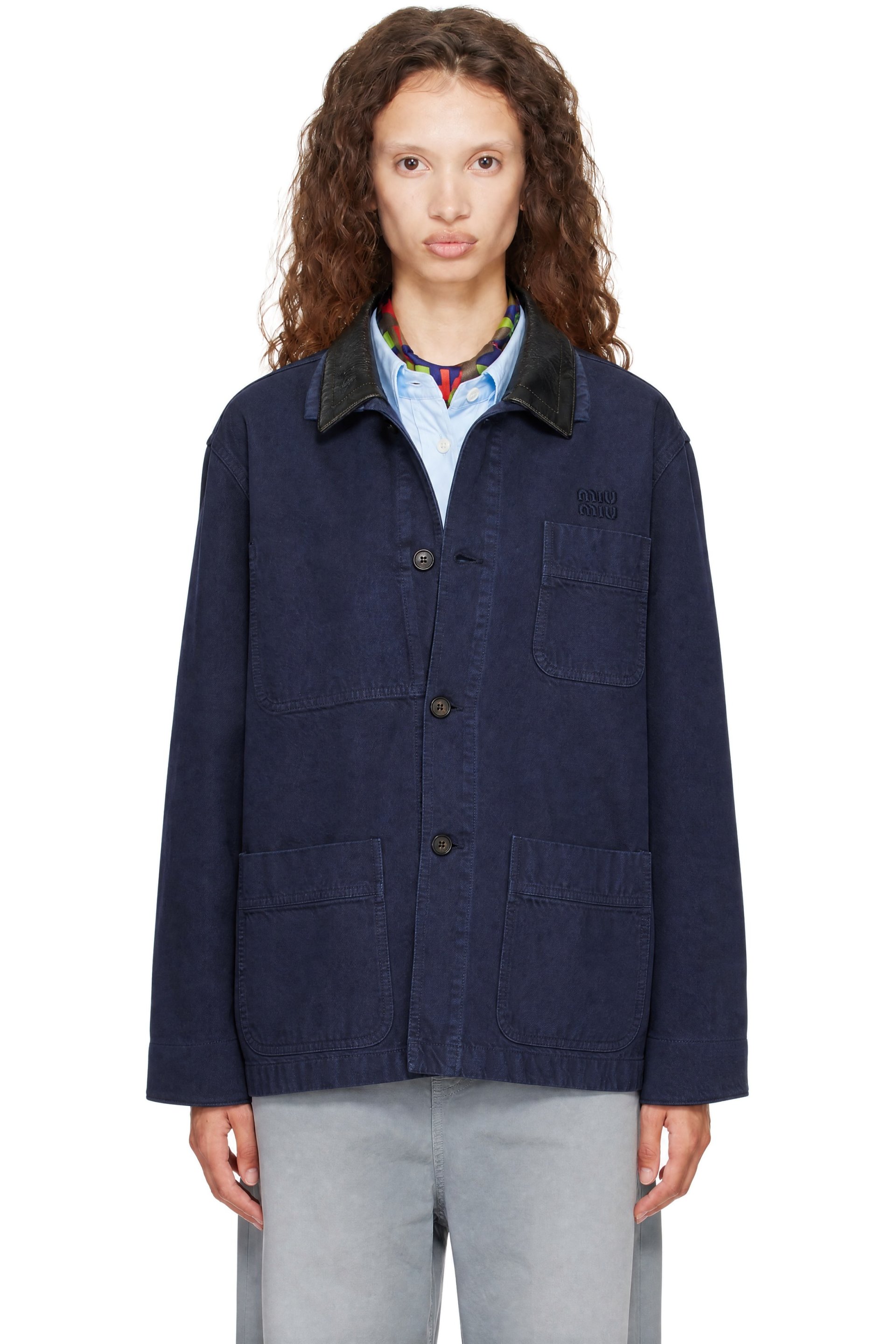 Miu Miu - Navy Gabardine Jacket