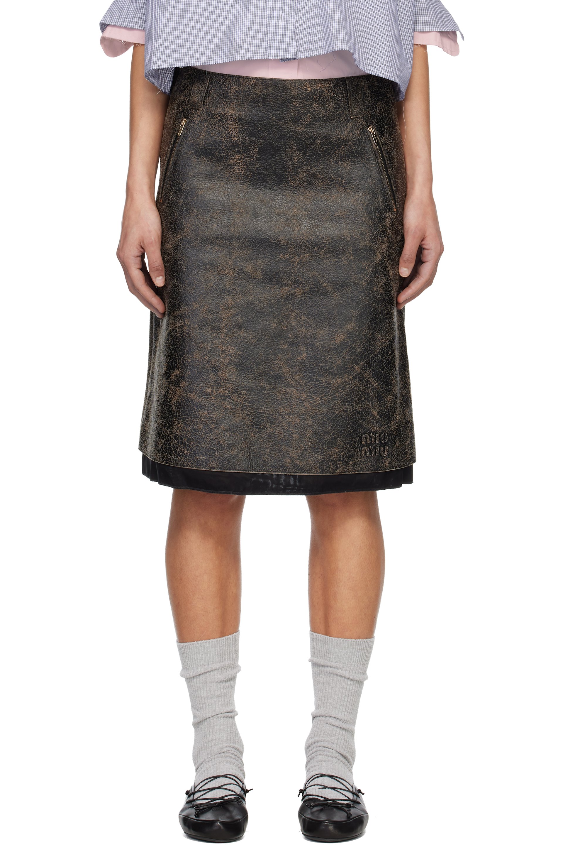 Miu Miu Mid Length Skirts for Women | SSENSE Canada