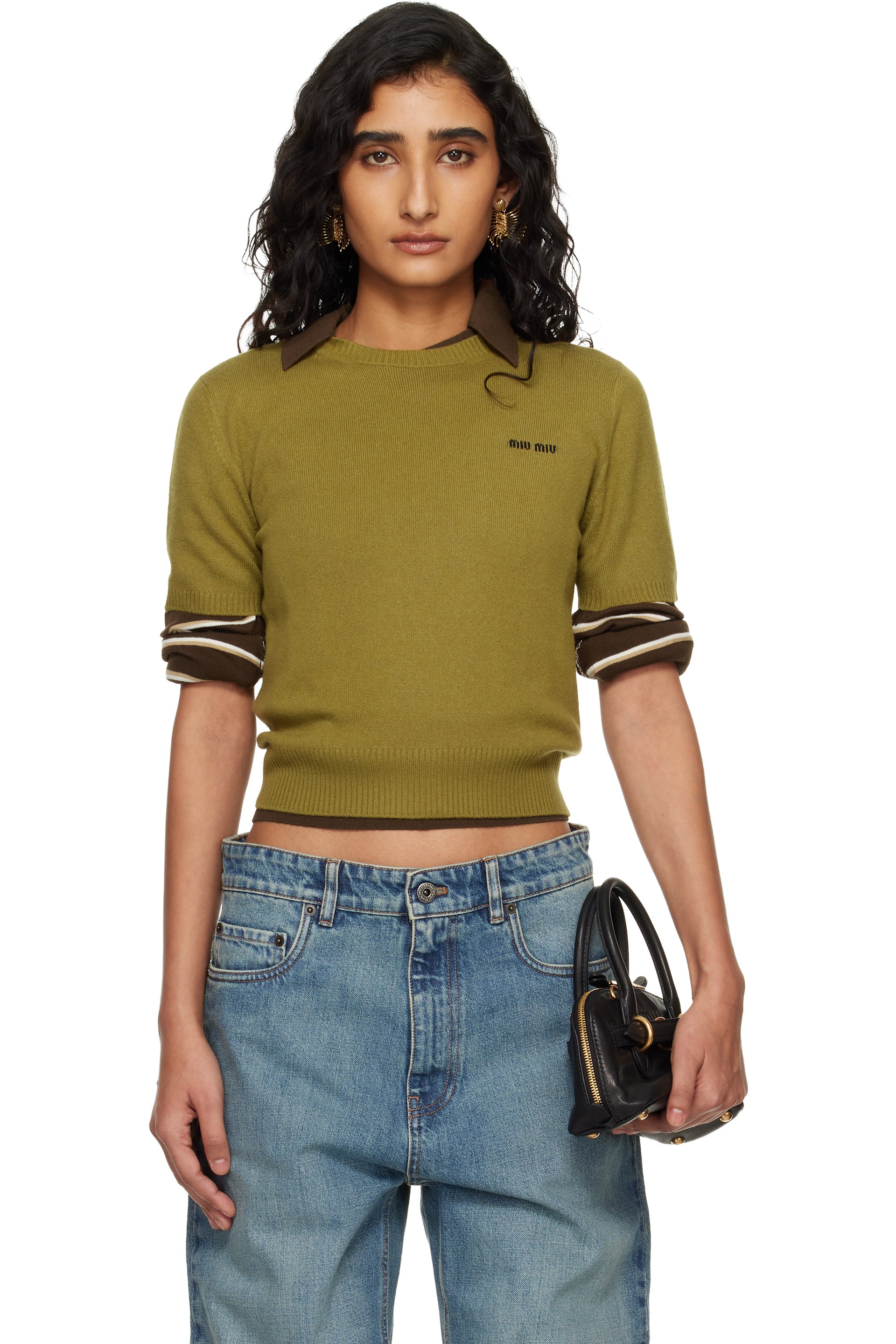Miu Miu - Pull vert en cachemire