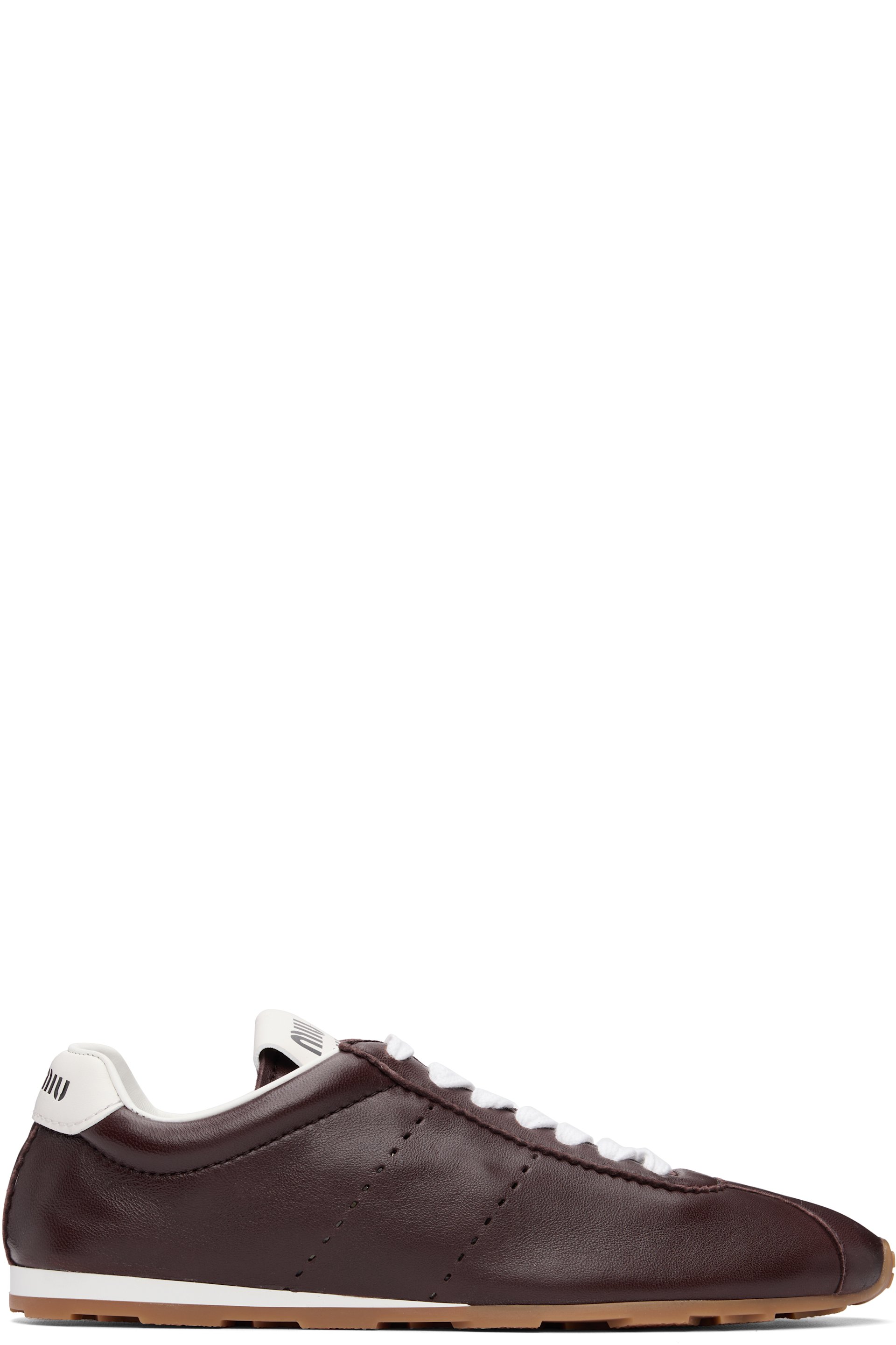 Miu Miu - Baskets Plume brunes
