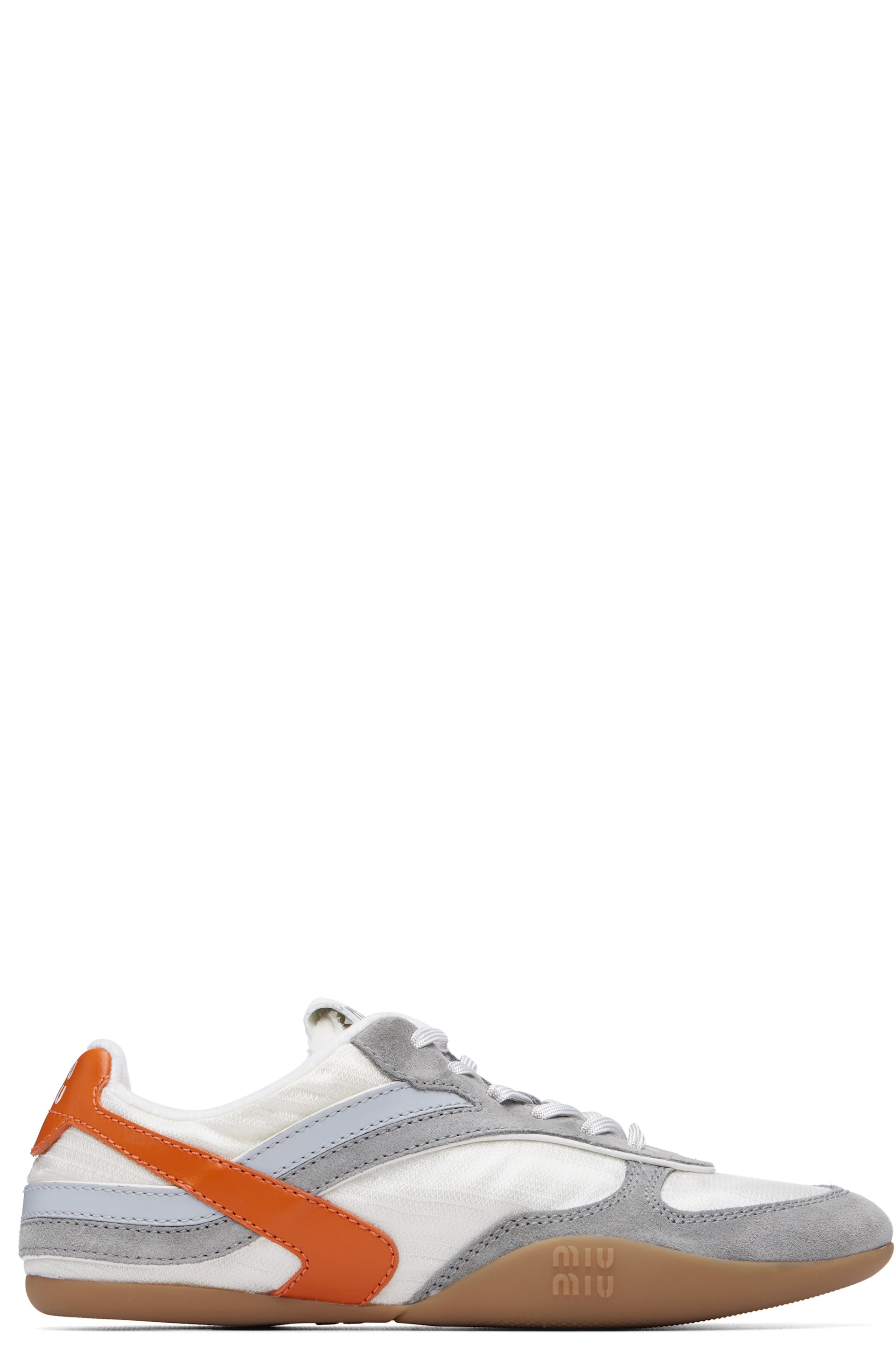 Miu Miu - Baskets Gymnasium blanc et gris