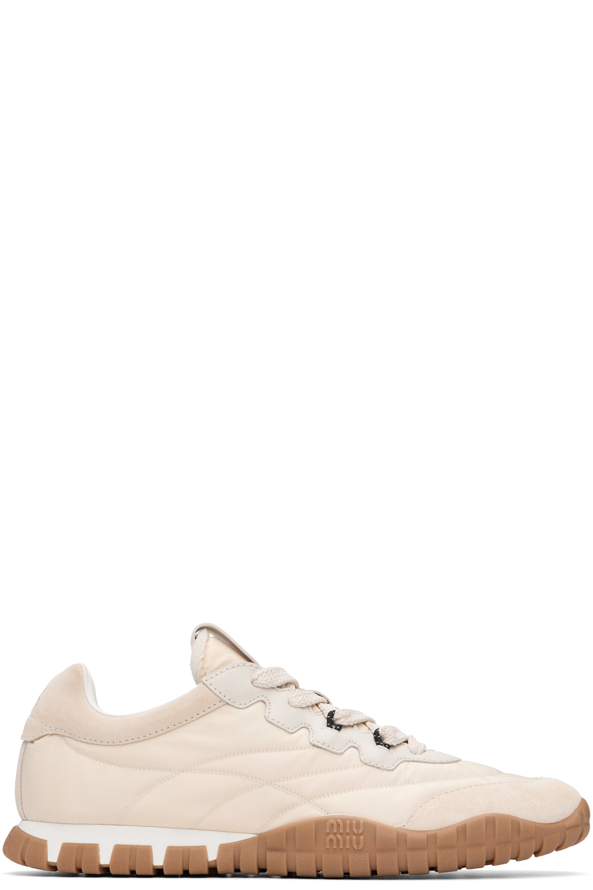 Miu Miu - Baskets Tyre blanc cassé