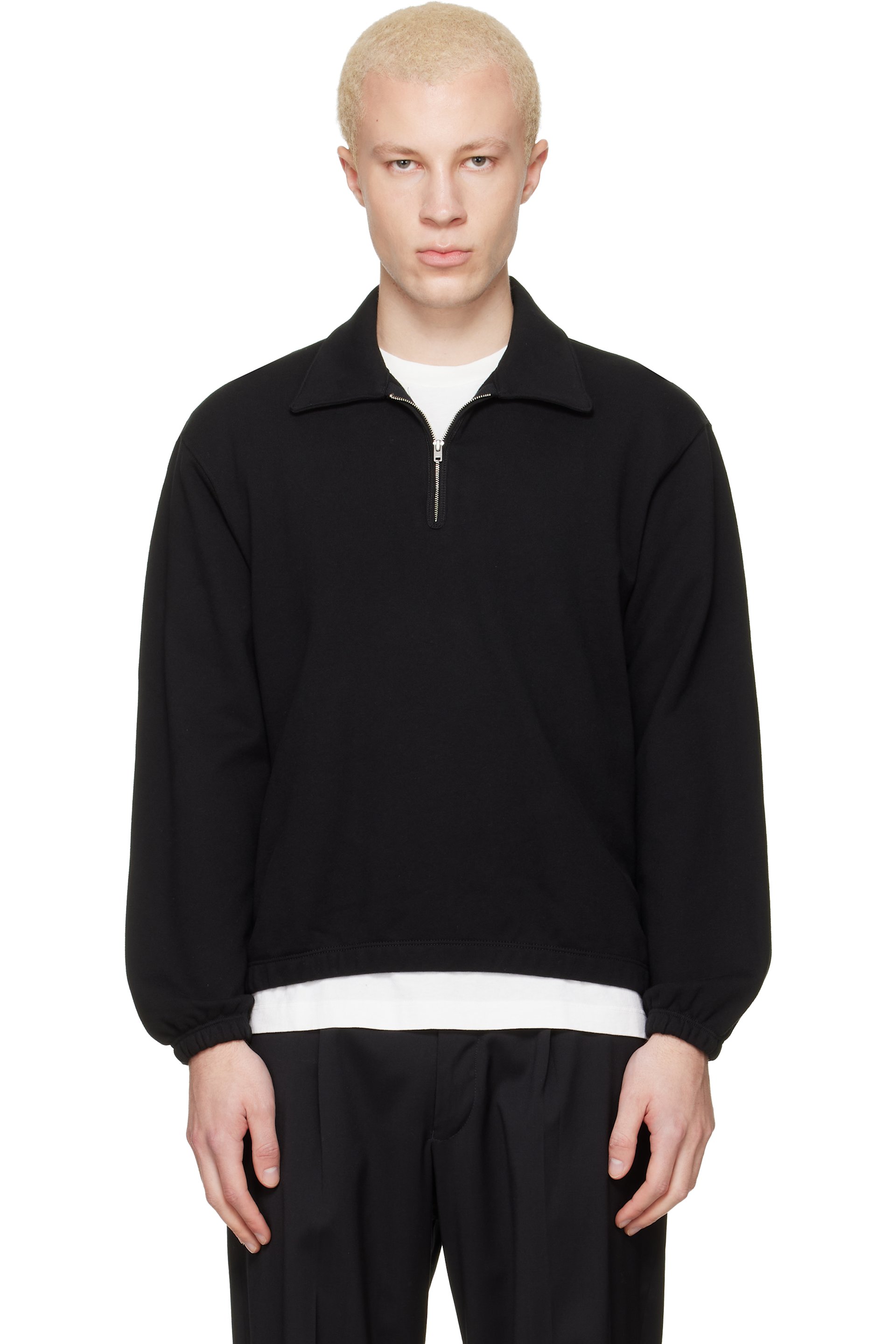 Lady White Co. - Black Topper Quater Zip Sweater