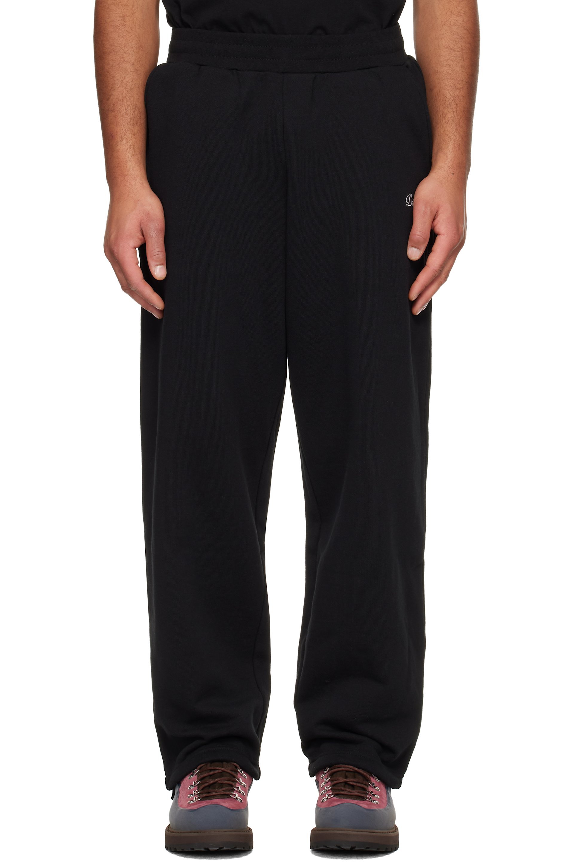 Dime - Black Cursive Small Logo Sweatpants