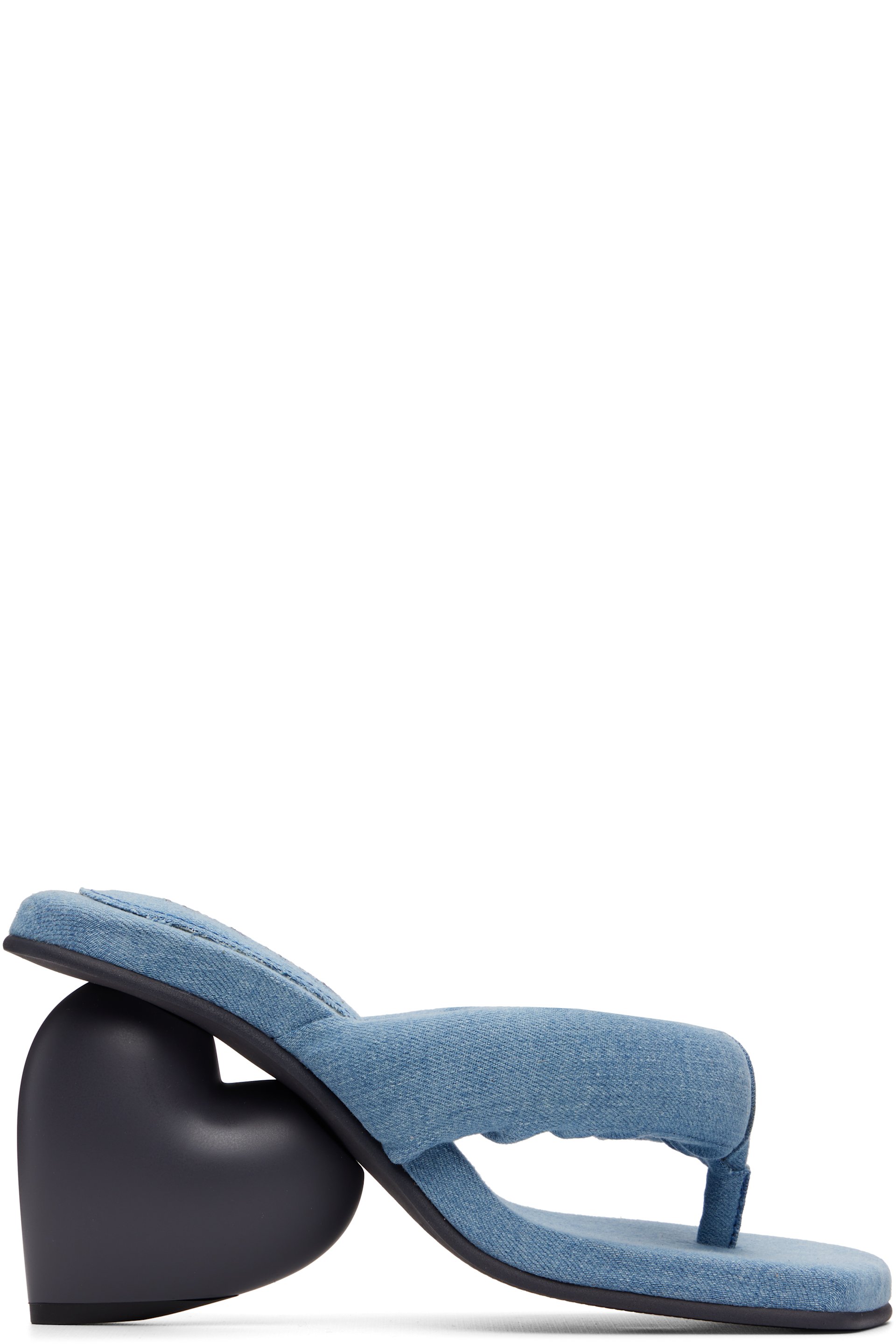 YUME YUME - Sandales de style mule bleues à talon Love