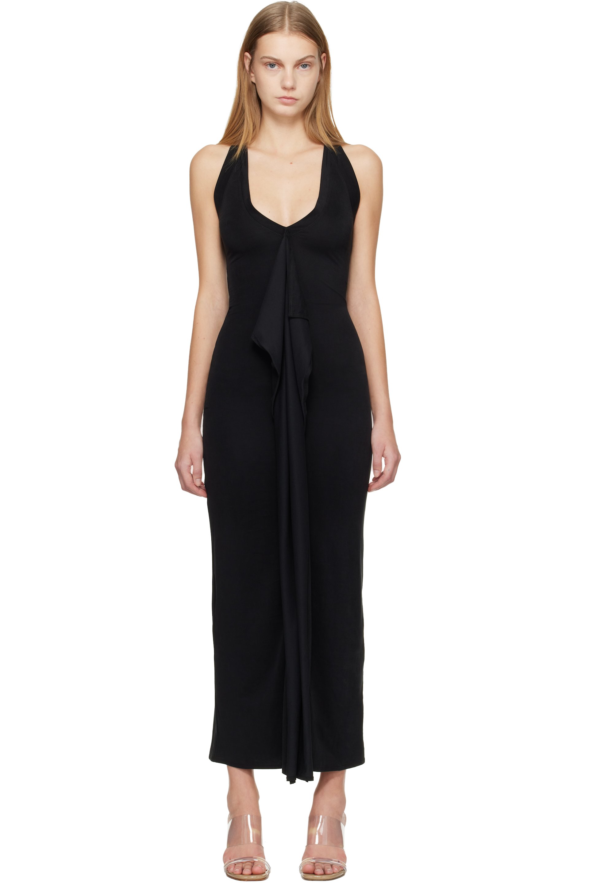 BELLE ANNA - Robe midi Cascade noire