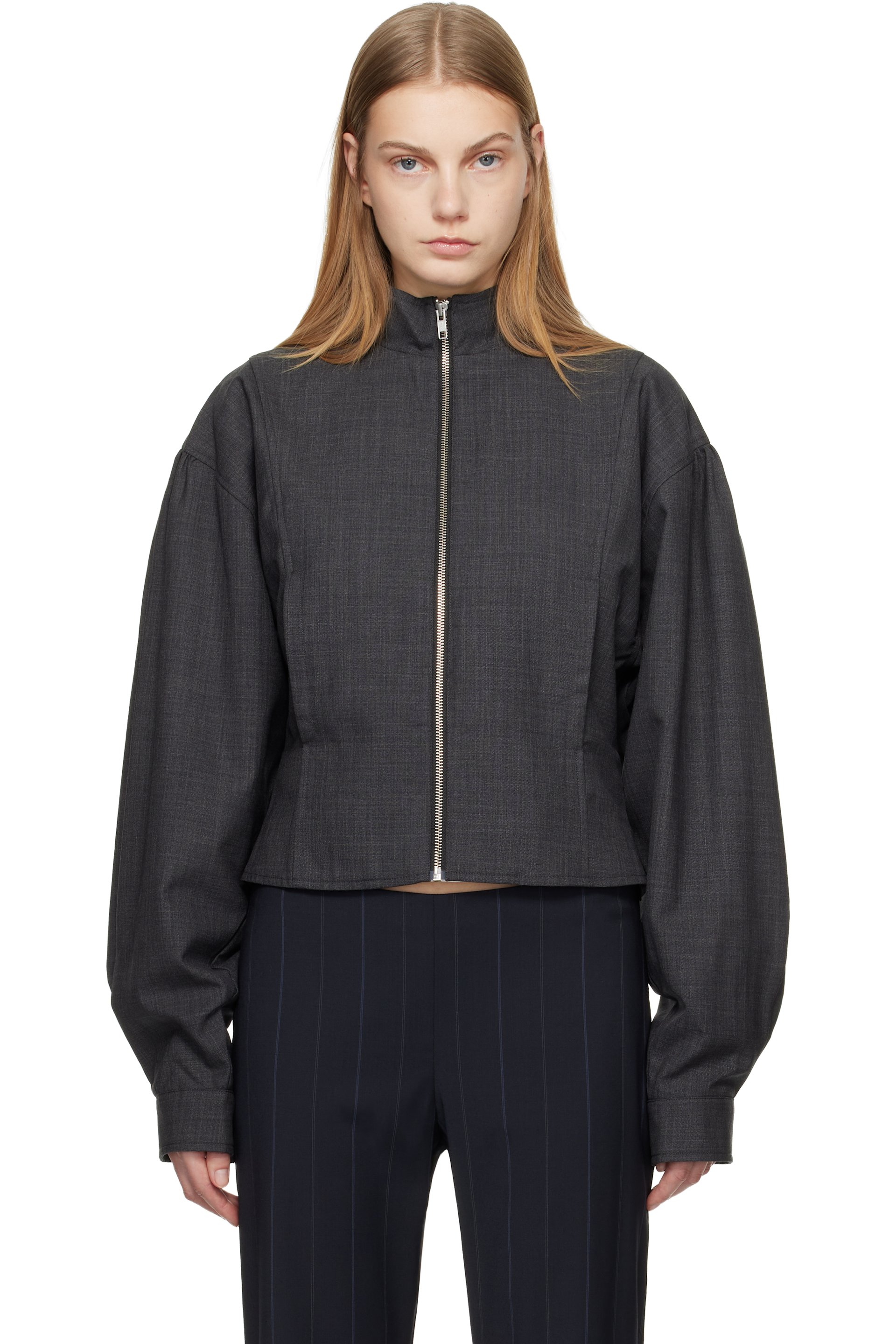 BELLE ANNA - Blouson Globo gris
