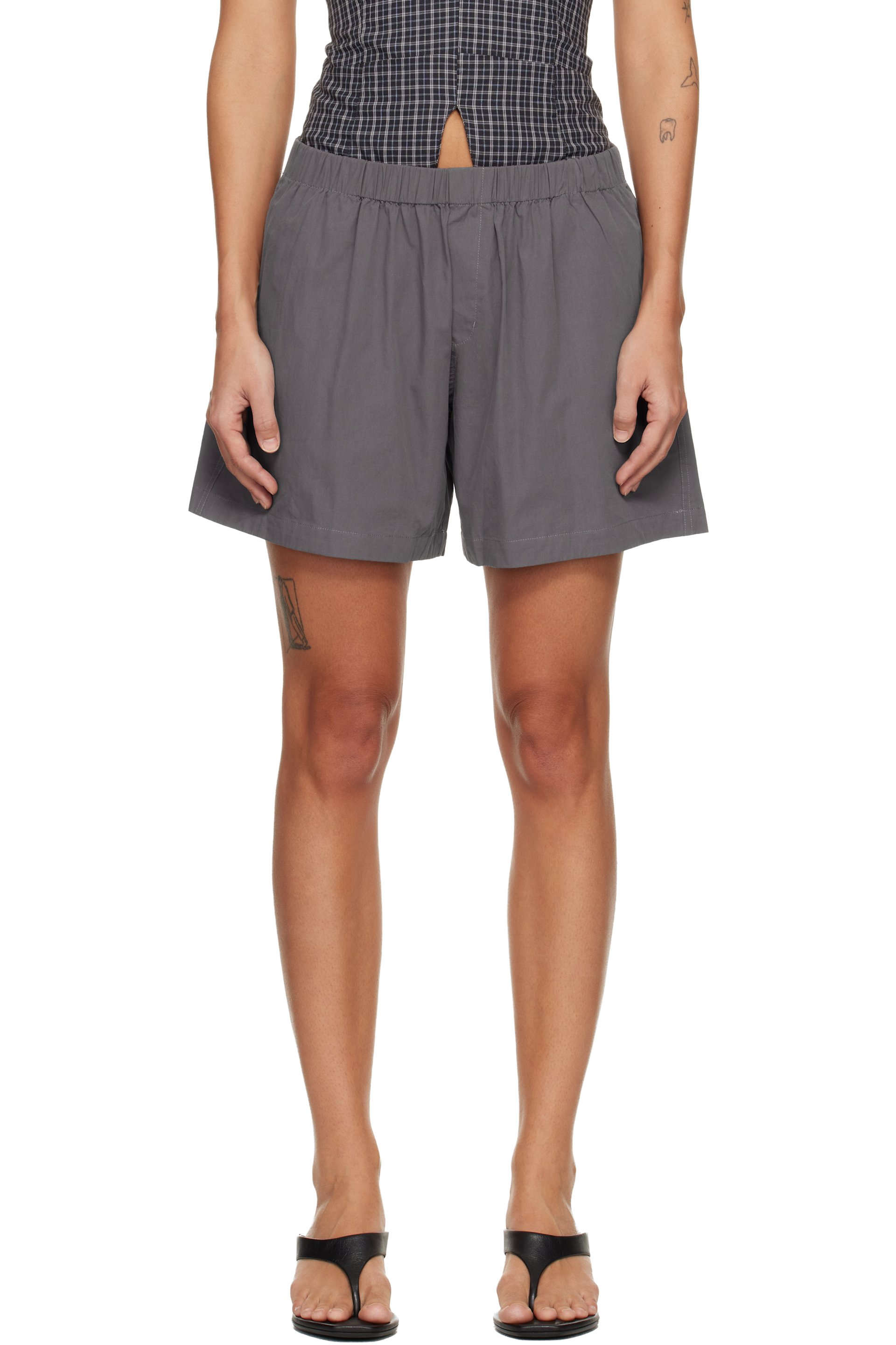BELLE ANNA - Short boxeur gris
