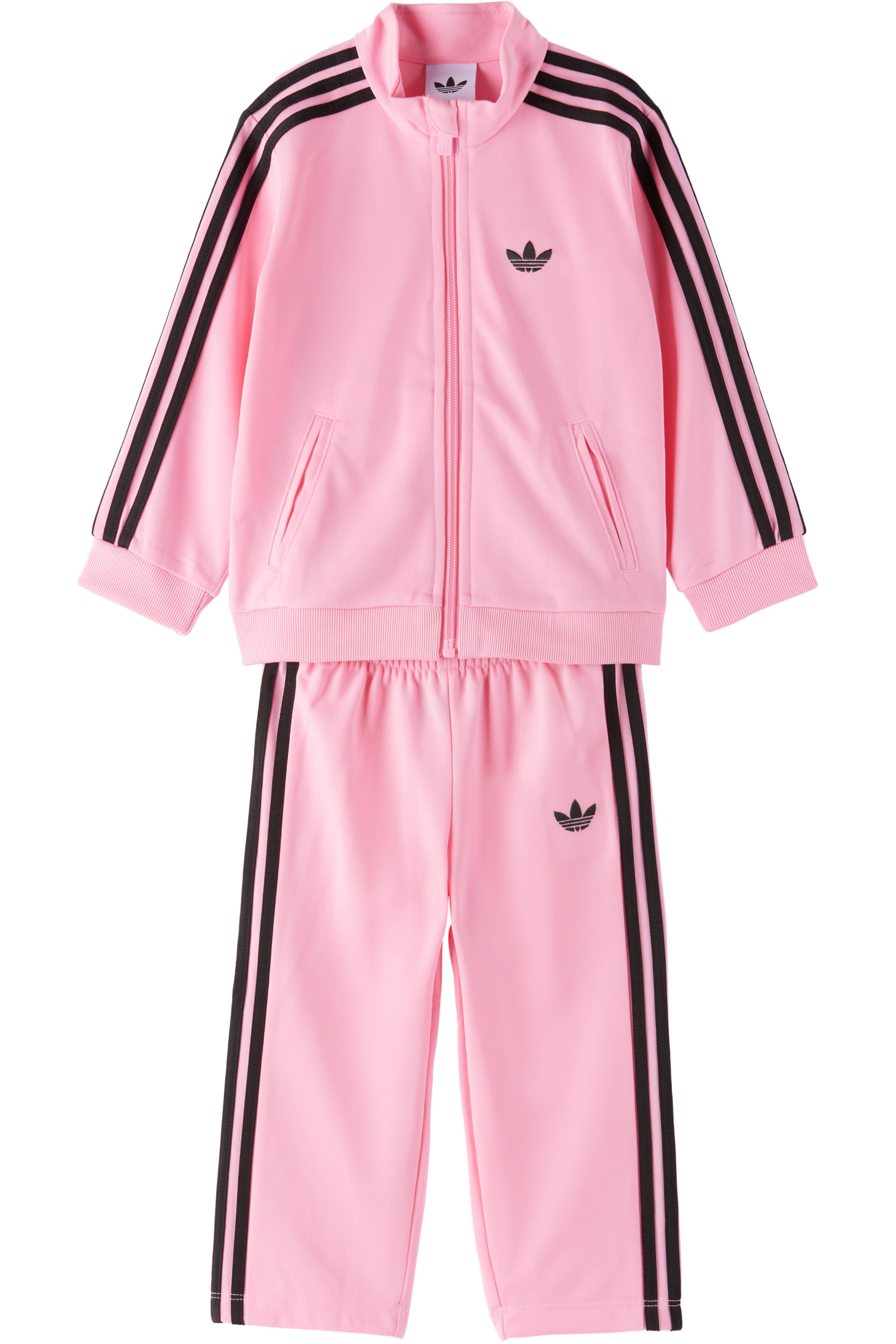 adidas Kids - Baby Pink Firebird Tracksuit