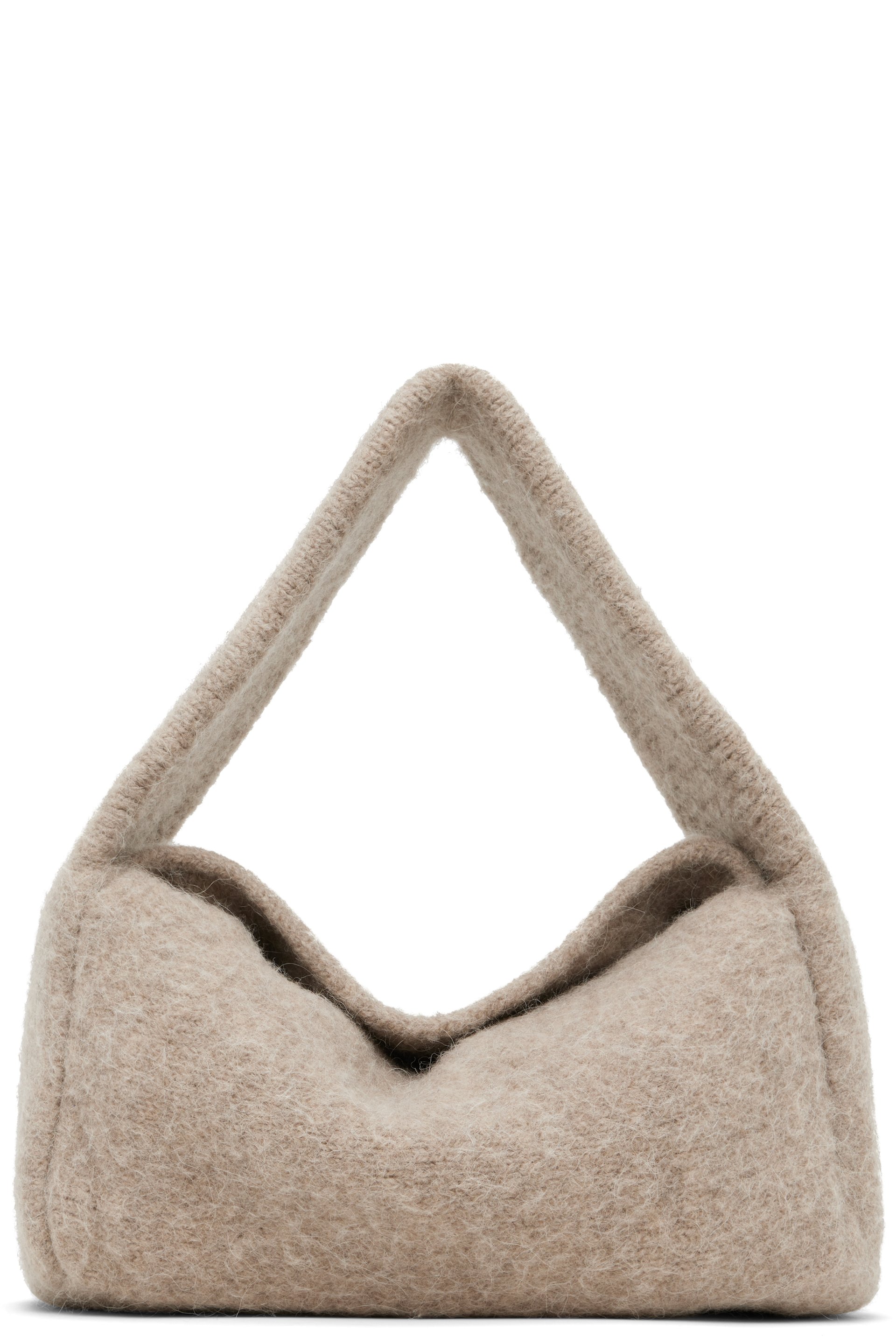 Lauren Manoogian - Sac baguette taupe en tricot