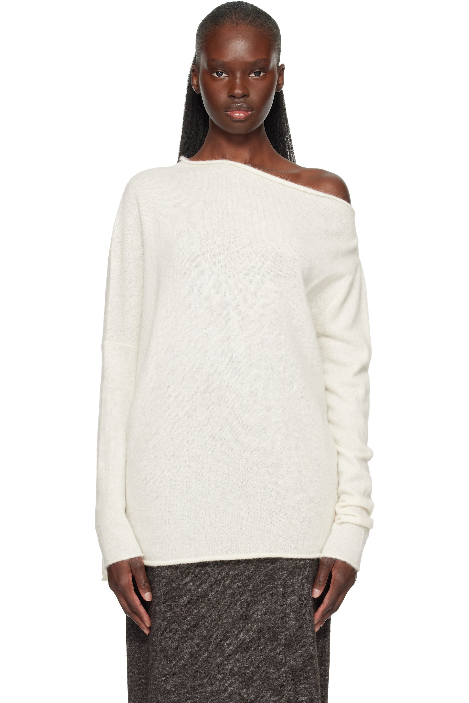 Lauren Manoogian - Off-White Askew Boatneck Sweater