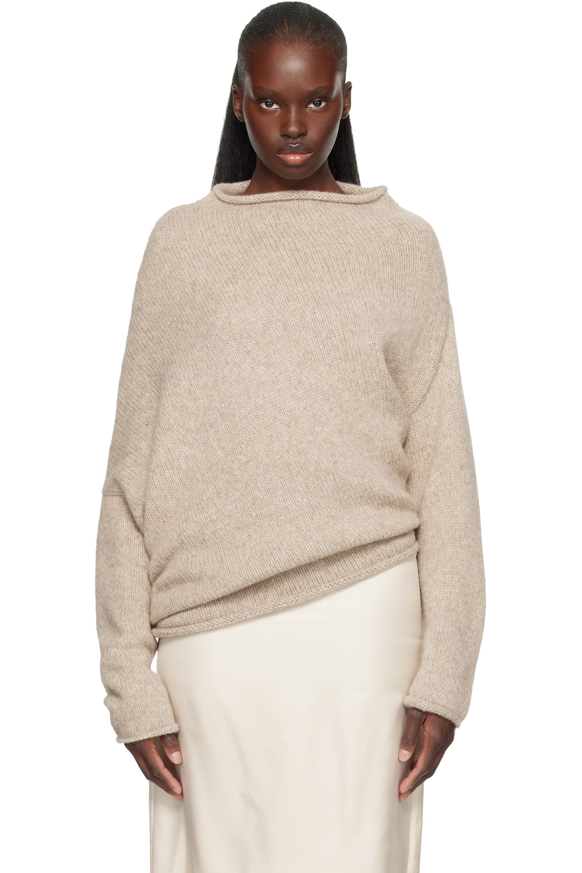 Lauren Manoogian - Beige Askew Pullover Sweater