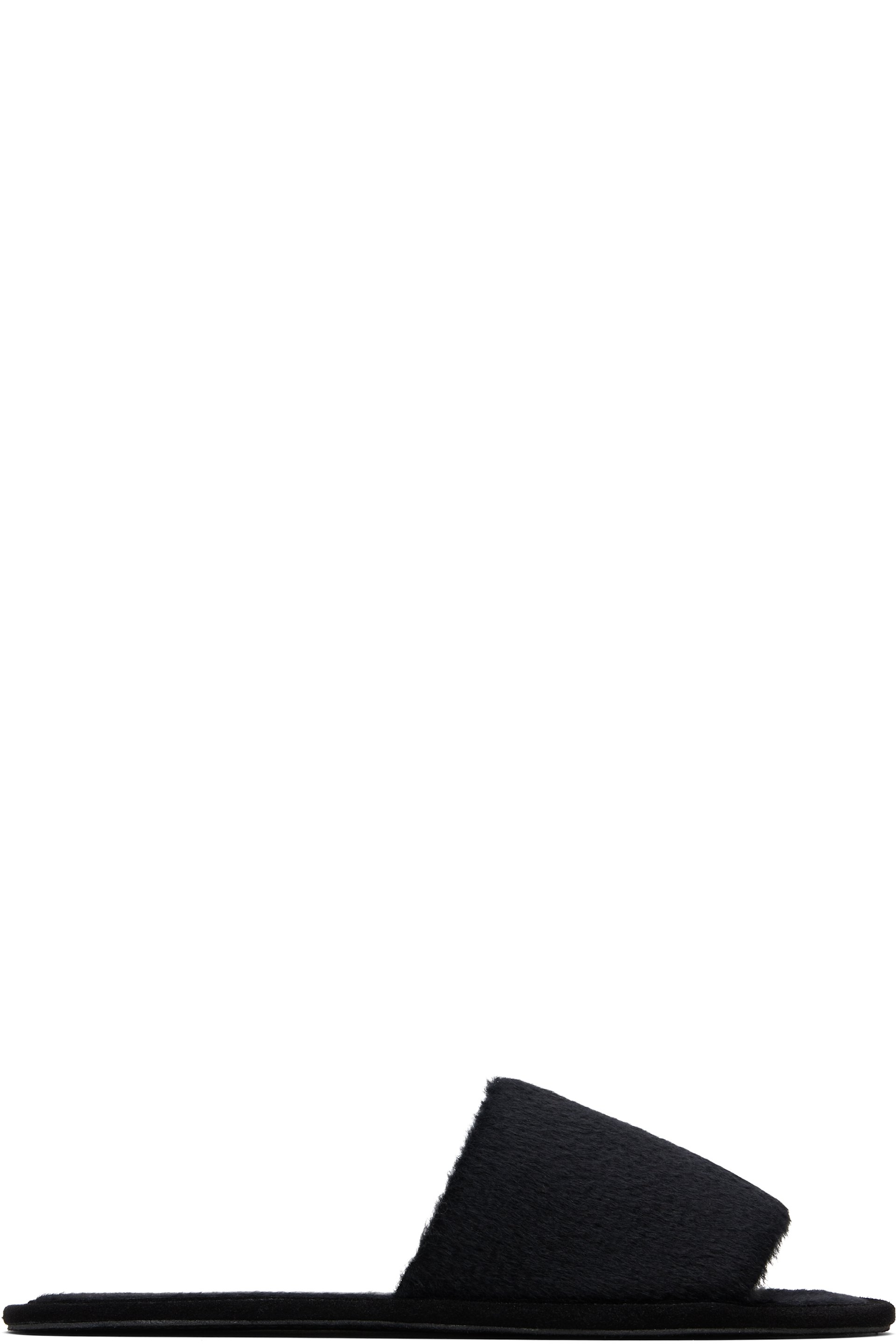 Lauren Manoogian - Black Suri Brushed Slippers